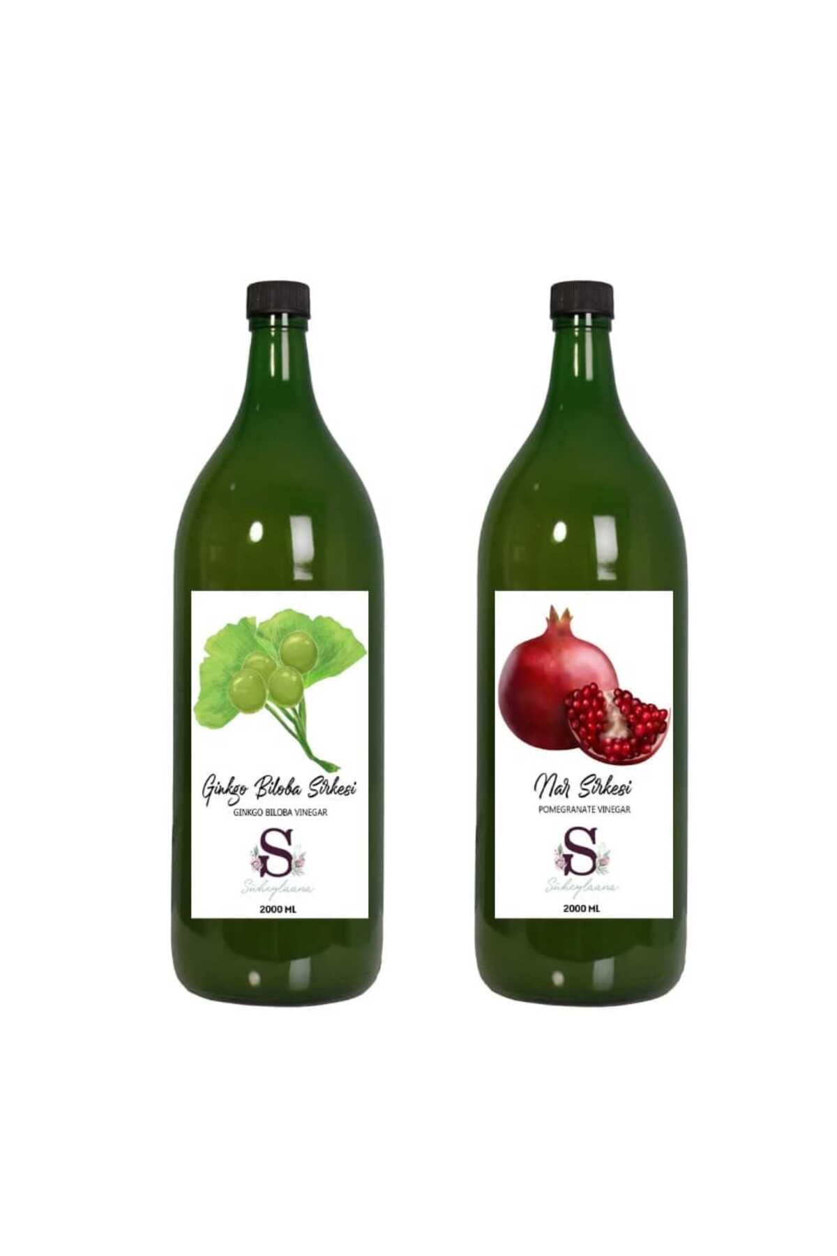 Süheylaana Doğal Ginkgo Biloba Sirkesi 2000 Ml - Doğal Nar Sirkesi 2000 Ml