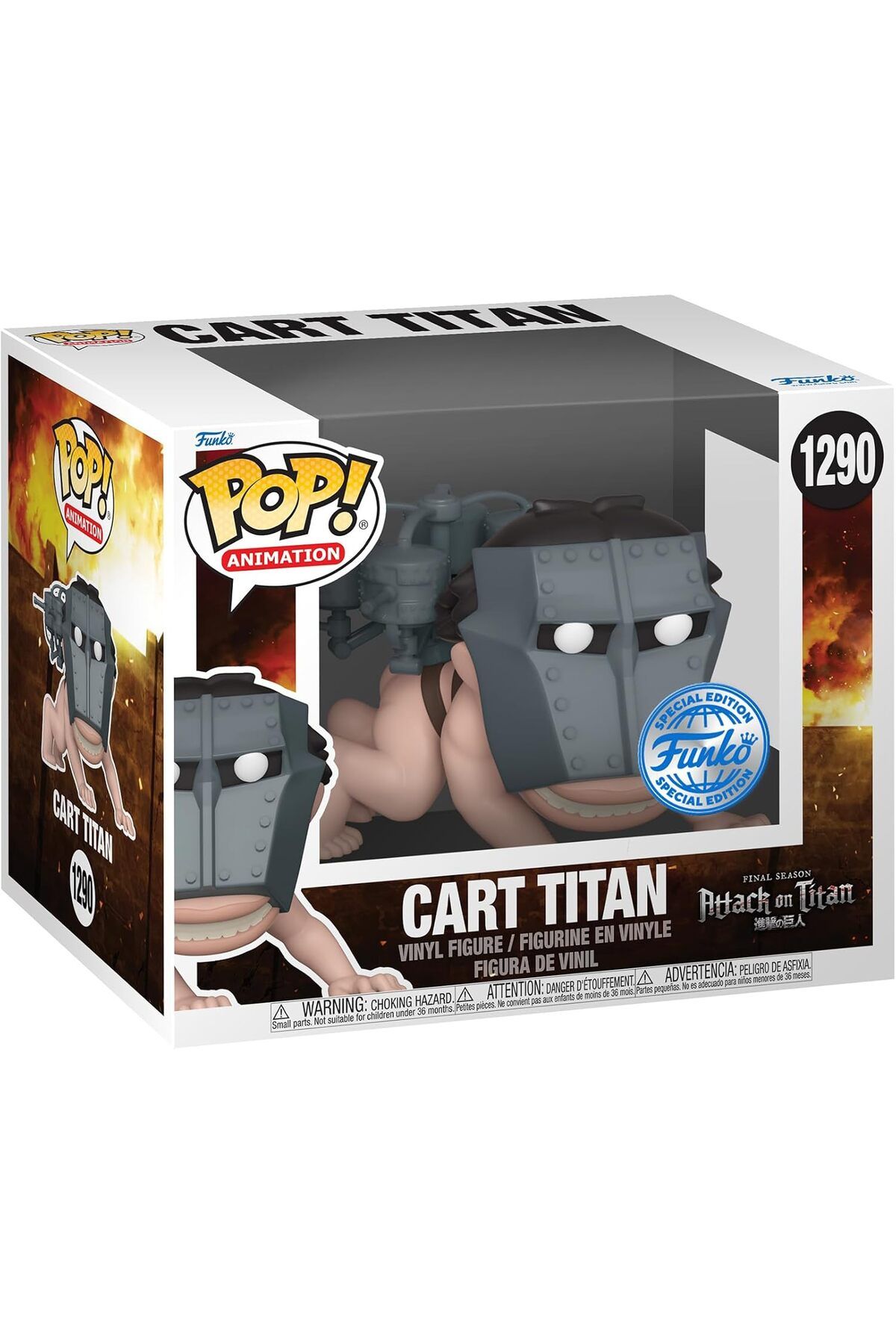 Funko POP! Süper: Attack On Titan, Cart Titan Figürü, 15 cm Vinil Koleksiyon Oyuncağı