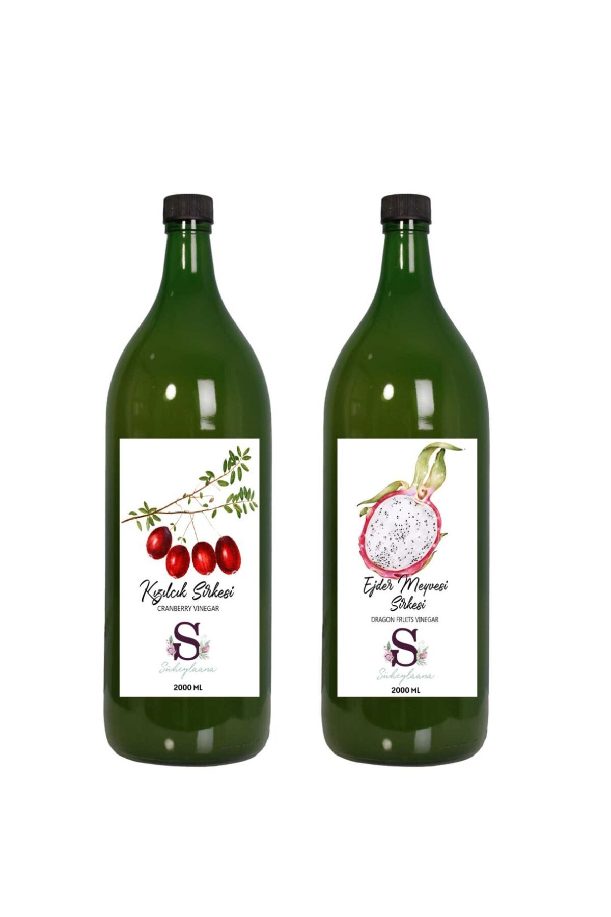 Süheylaana Doğal Kızılcık Sirkesi 2000 Ml - Doğal Ejder Meyvesi Sirkesi 2000 Ml