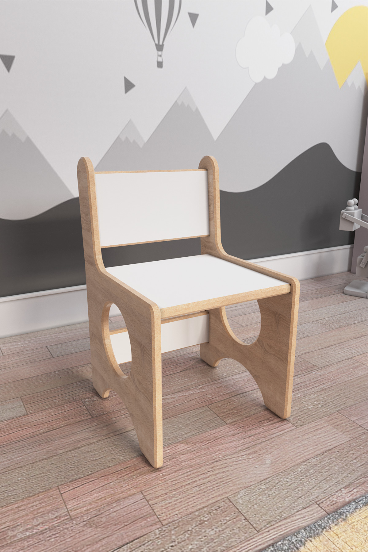zeo wood design Montessori Çocuk Oyun & Aktivite & Çalışma Masa ve Sandalyesi - Sonoma fotoğrafı 4 (önizleme)