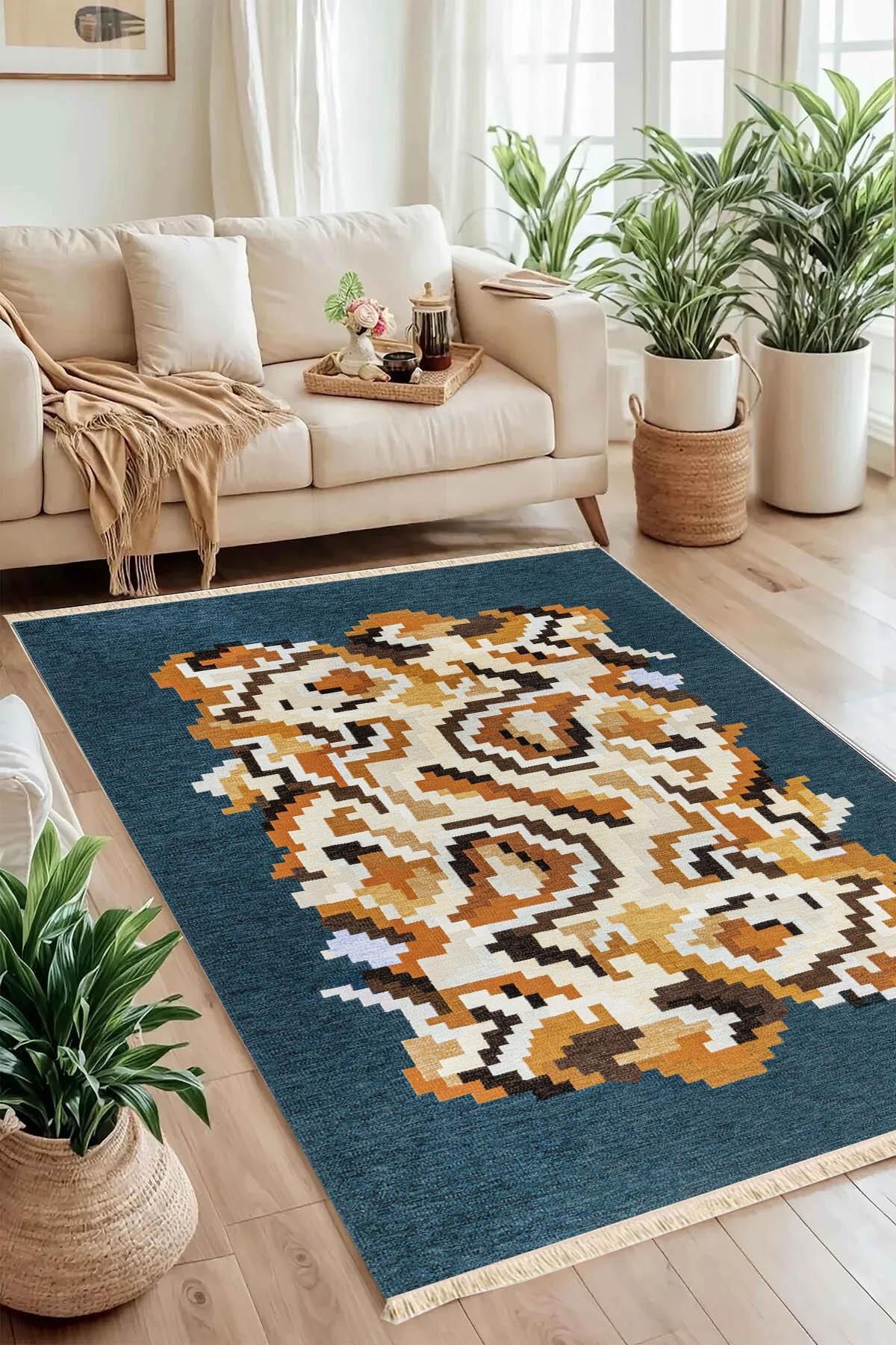 Markaev Modern Baskılı Dokuma Taban Halı 125 YNG