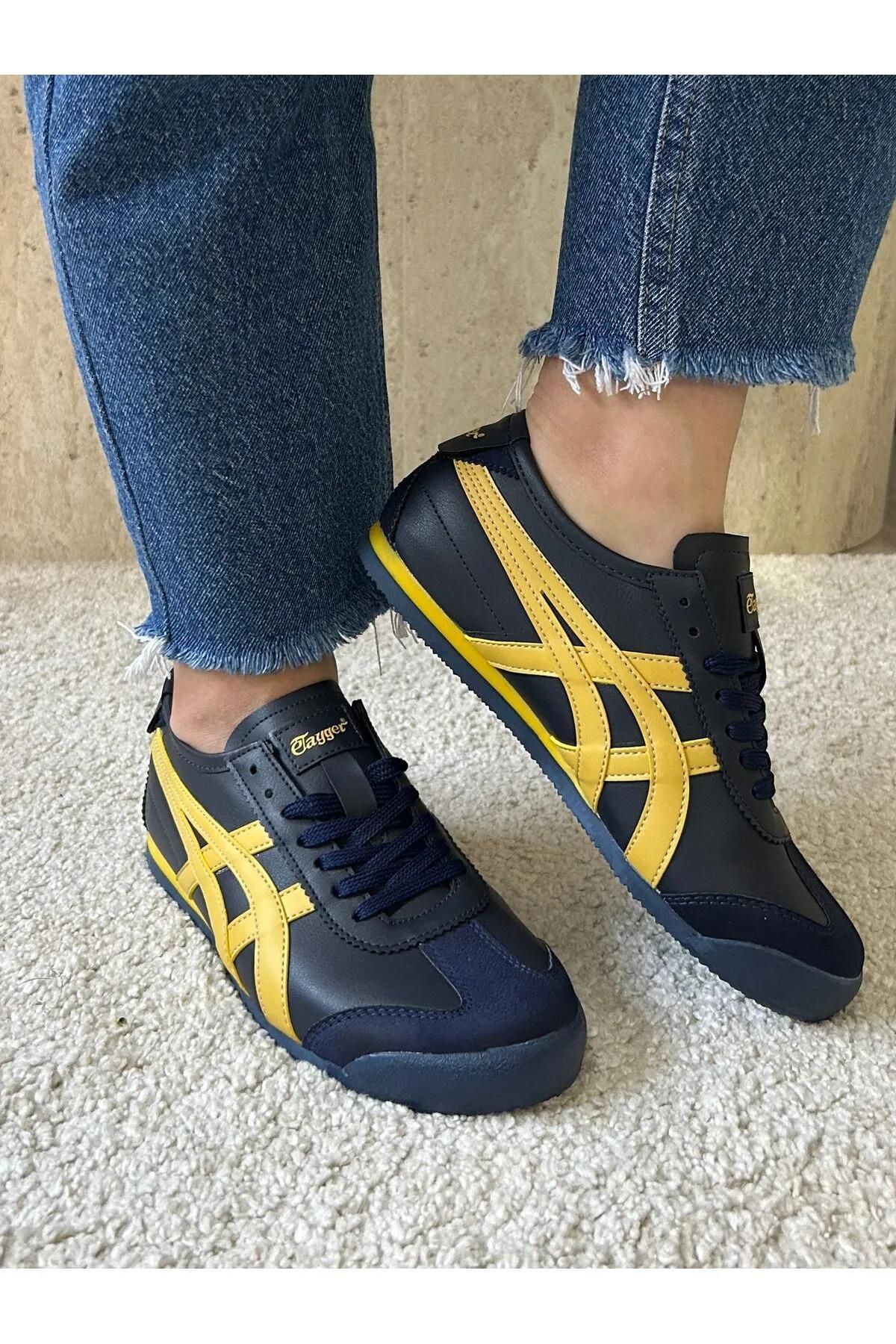 Pabuçland eTayger Unisex Günlük Spor Ayakkabı Sneakers Tayger LACİVERT SARI