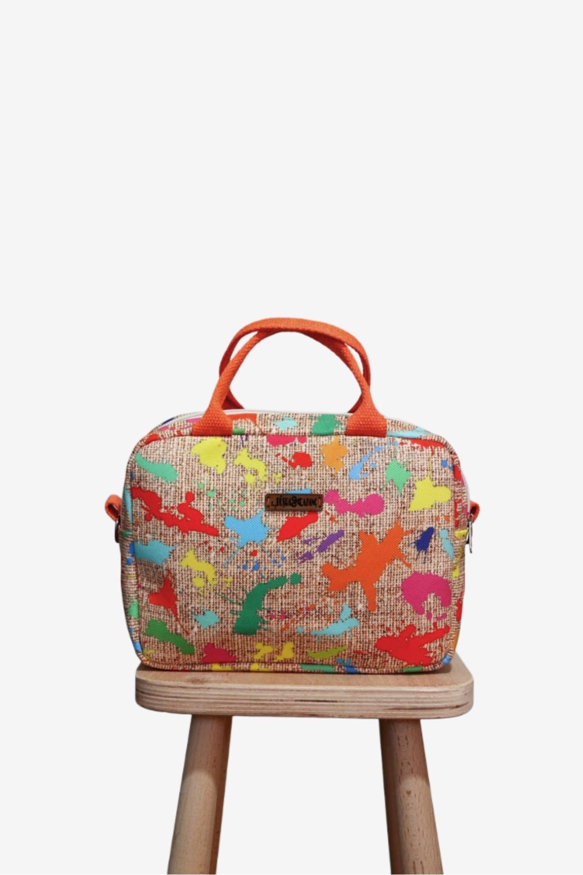 BUSRAKAZANCDESİGN Boya Darbe Desenli Beslenme, Yemek Taşıma Çantası , Lunch Bag