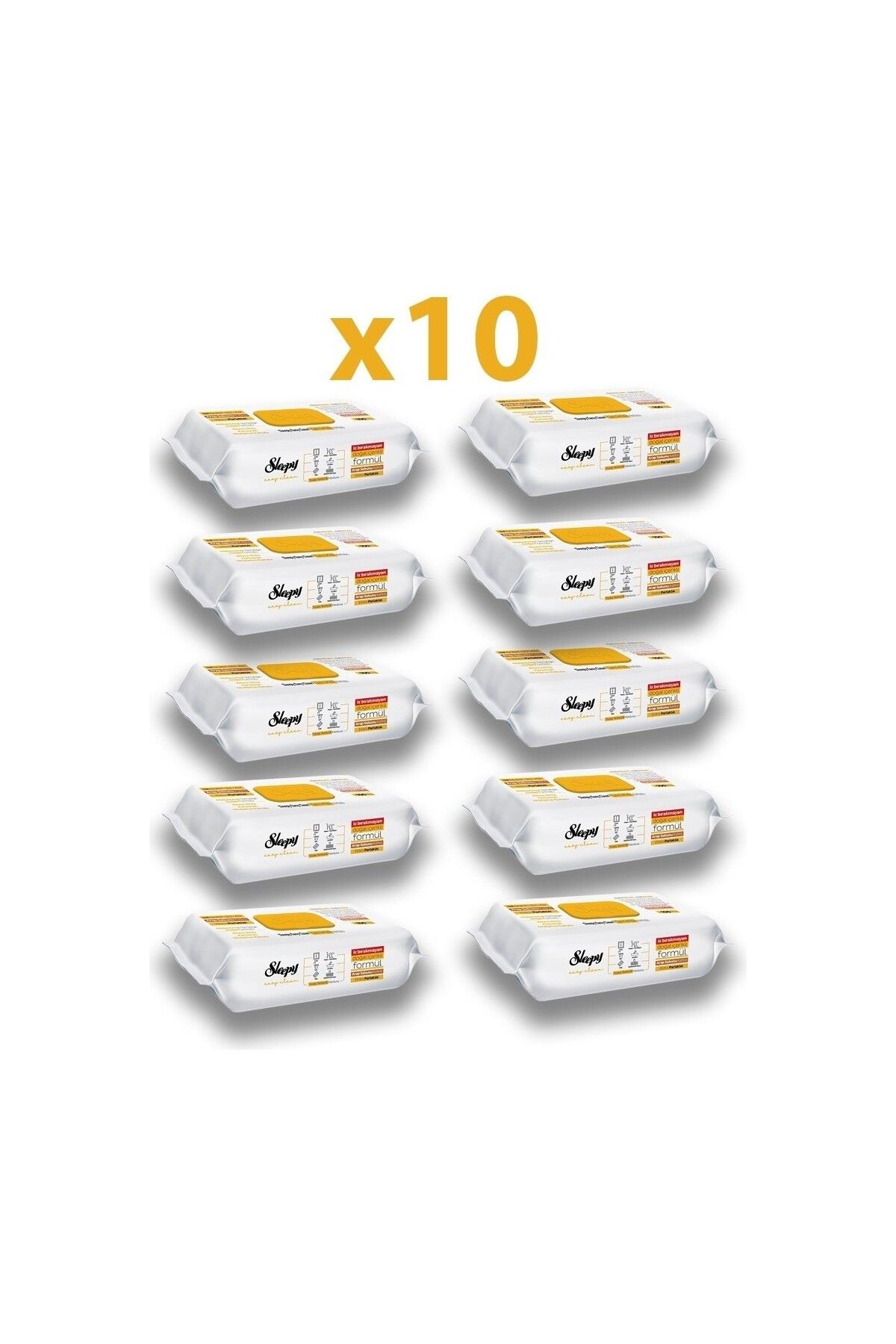 Sleepy Sleepy Easy Clean Arap Sabunu Katkılı Yüzey Temizlik Havlusu 100'LÜ - 10 Adet