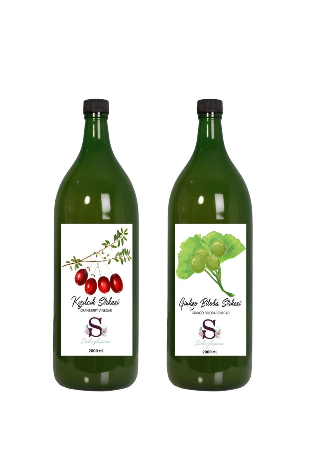 Süheylaana Doğal Kızılcık Sirkesi 2000 Ml - Doğal Ginkgo Biloba Sirkesi 2000 Ml