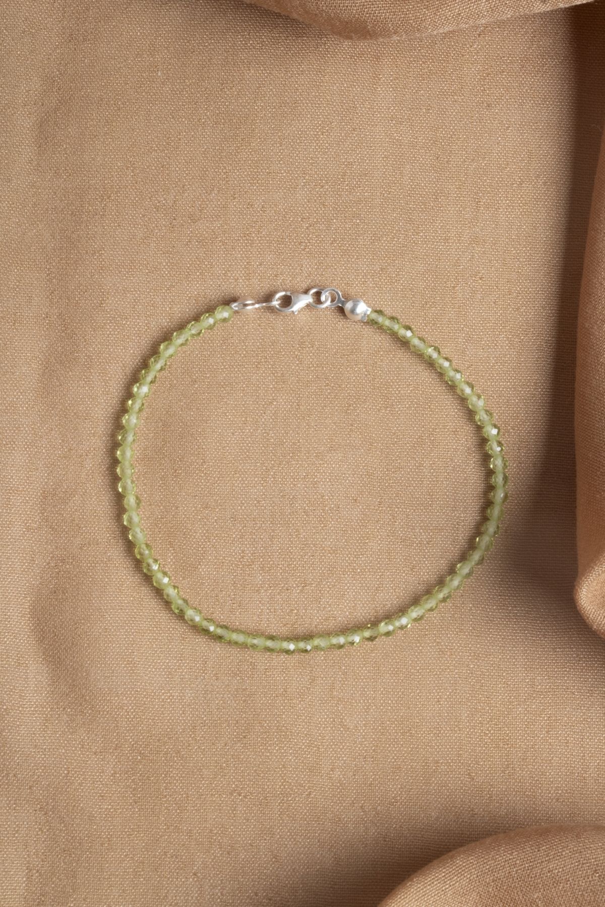 OSMANLI DEĞERLİ TAŞ Sertifikalı Zebercet (Peridot) Doğal Taş Bileklik
