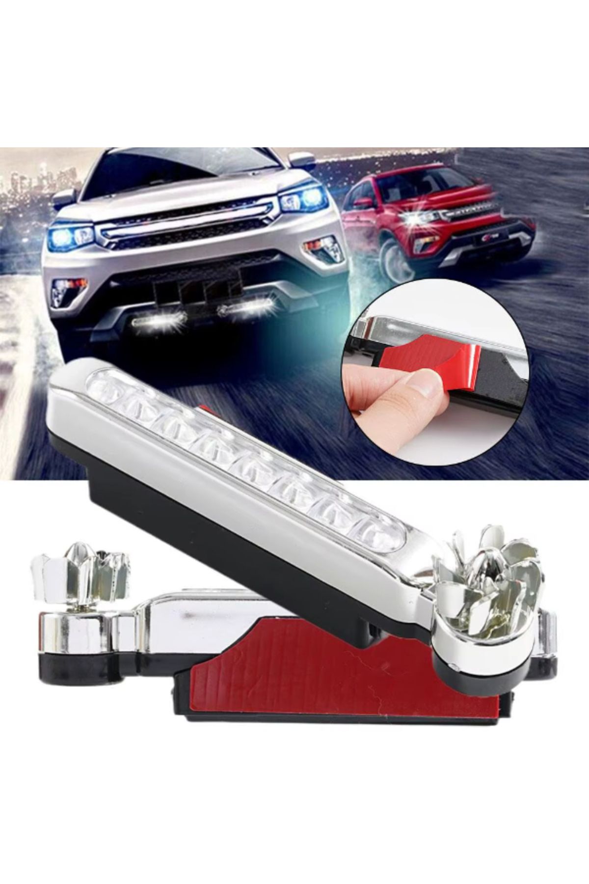 Shopyzone Led Çakar Lamba Seti Beyaz Renk Rüzgar Enerjili