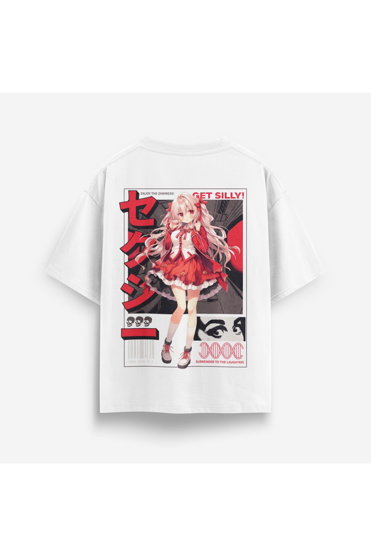 Street301 Unisex Get Silly Baskılı Oversize T-Shirt