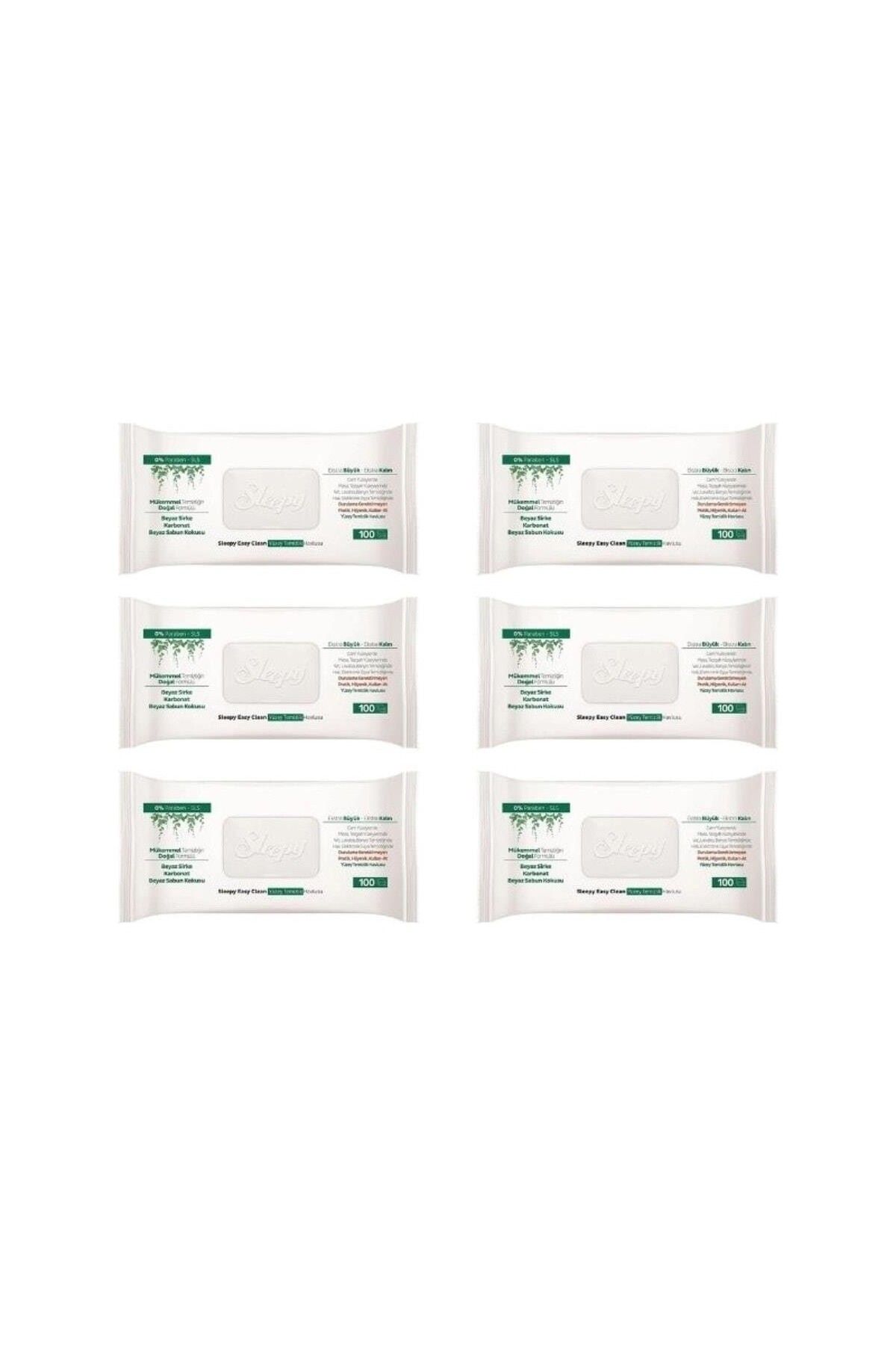 Sleepy Easy Clean Yüzey Temizlik Havlusu 100 Yaprak 6 Paket (600 Yaprak)