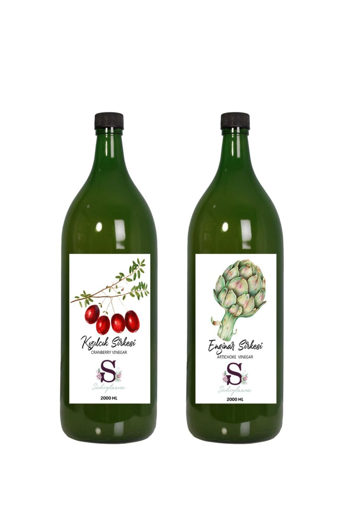 Süheylaana Doğal Kızılcık Sirkesi 2000 Ml - Doğal Enginar Sirkesi 2000 Ml