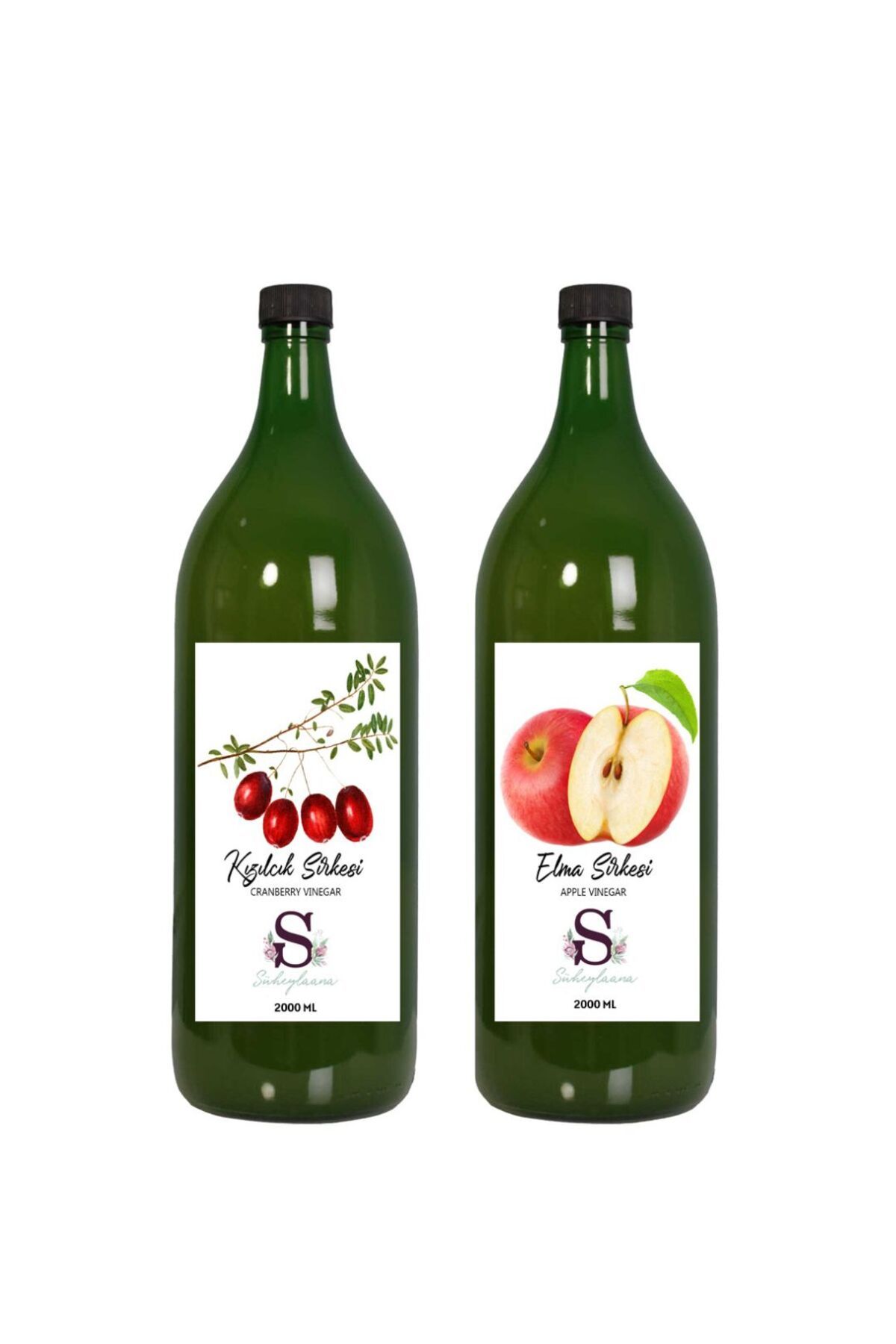 Süheylaana Doğal Kızılcık Sirkesi 2000 Ml - Doğal Elma Sirkesi 2000 Ml