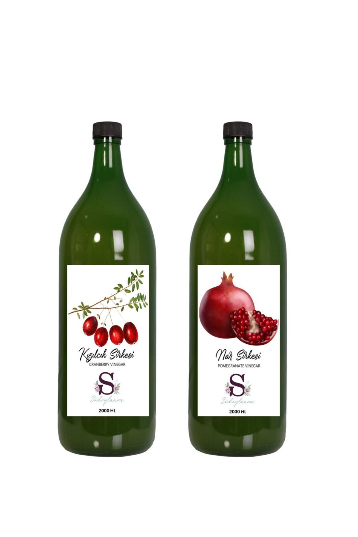 Süheylaana Doğal Kızılcık Sirkesi 2000 Ml - Doğal Nar Sirkesi 2000 Ml