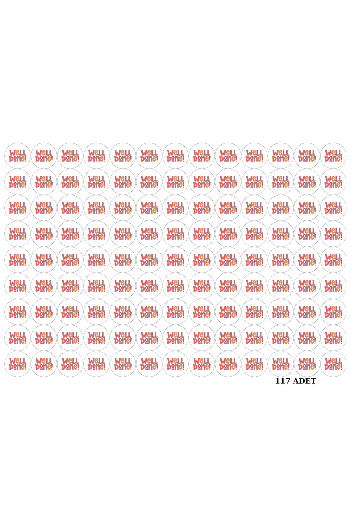 Online well done yazılı sticker set etiket çıkartma