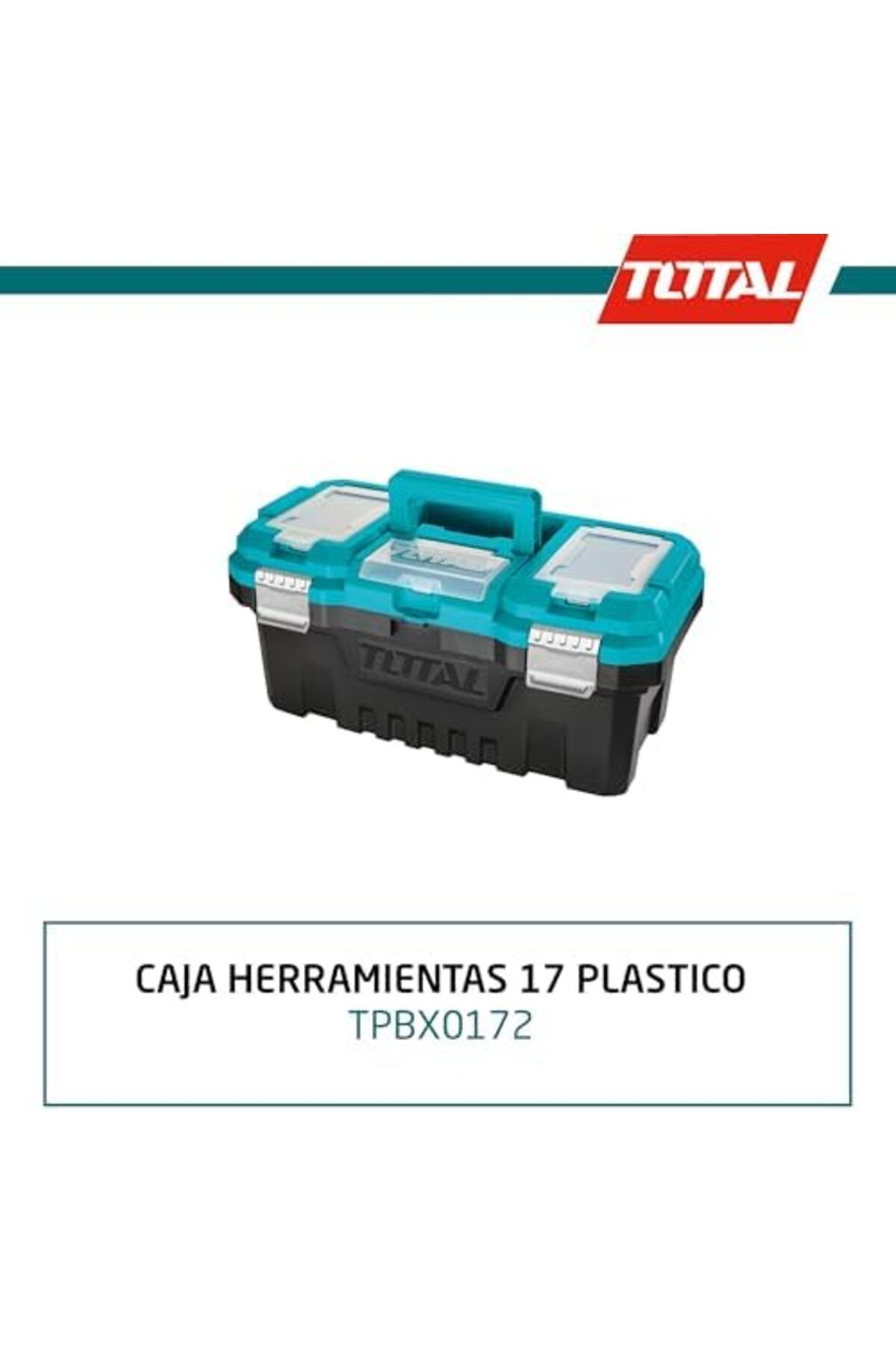 TOTAL-17" Plastic Tool Box, Metal Buckle TPBX0172 4