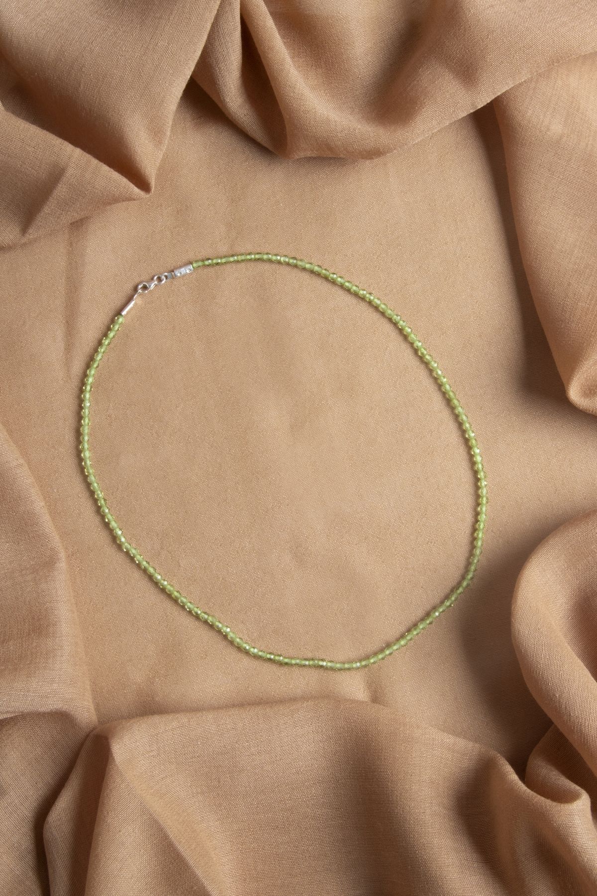 OSMANLI DEĞERLİ TAŞ Sertifikalı Zebercet (Peridot) Doğal Taş Kolye
