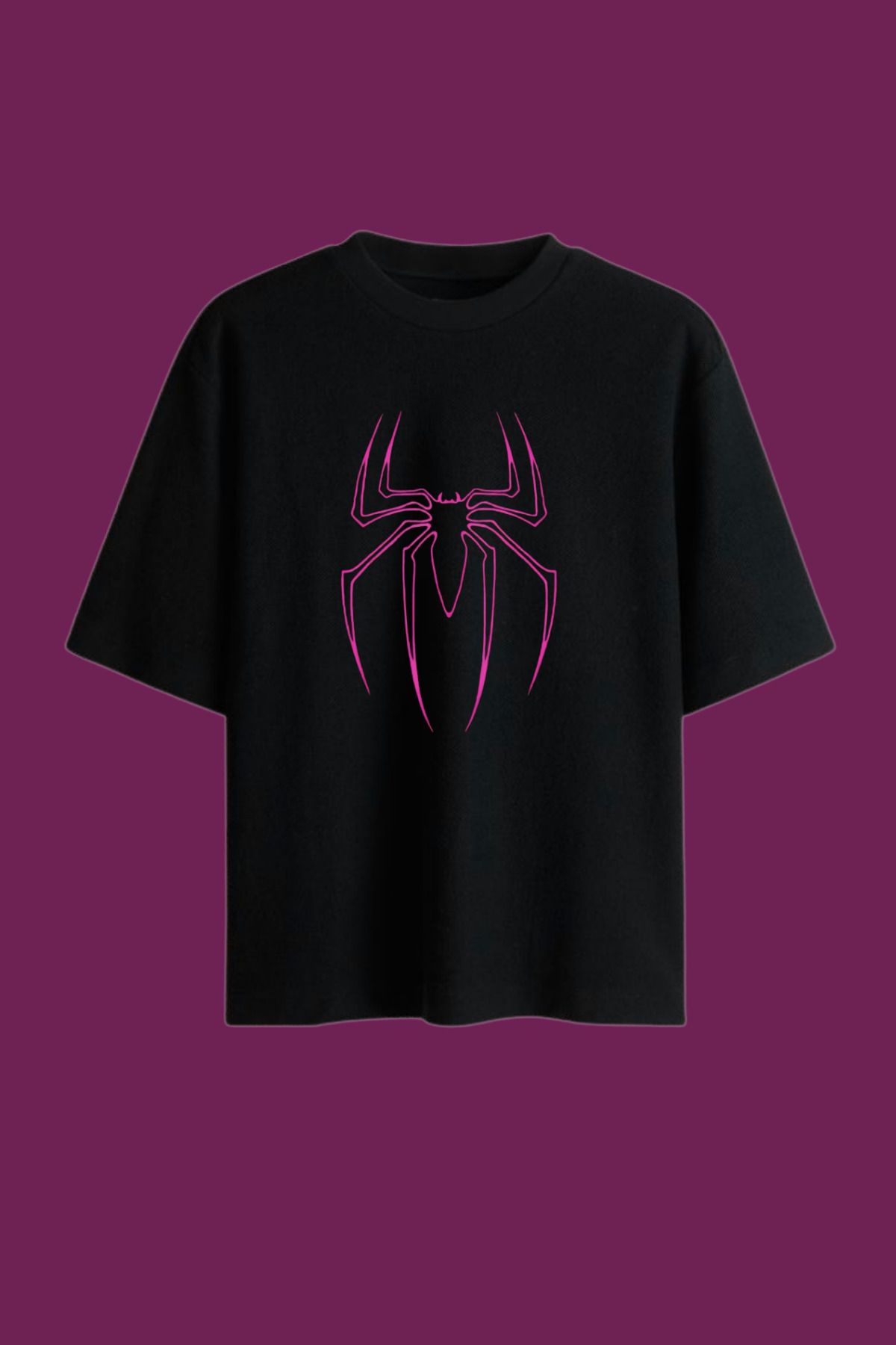 Dupe Design Spider Ağ Baskılı Oversize T-shirt
