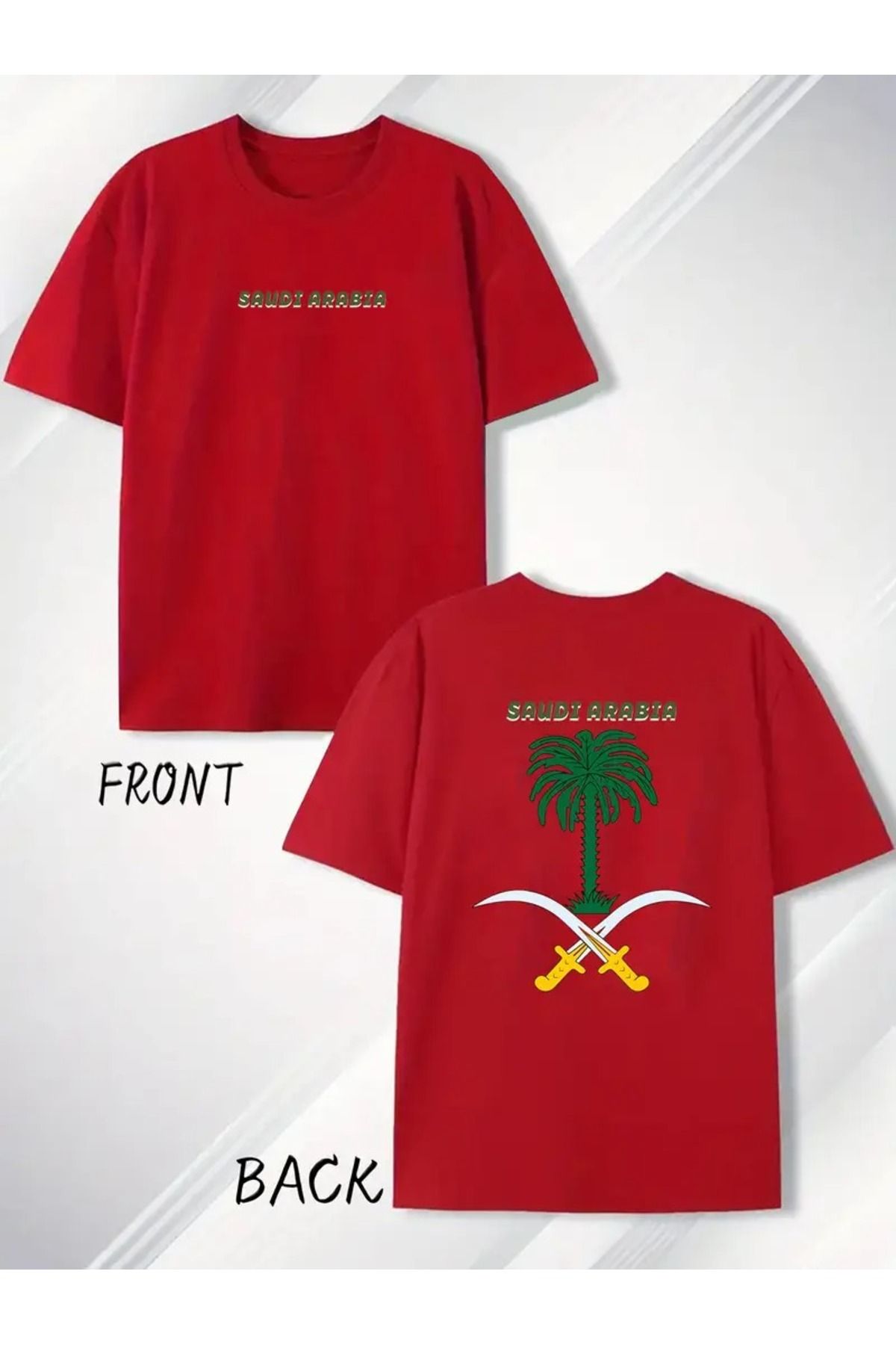 LAND MODA Erkekler için Klasik Yaka Desenli T-Shirt - Yumuşak Polyester, Esnek,