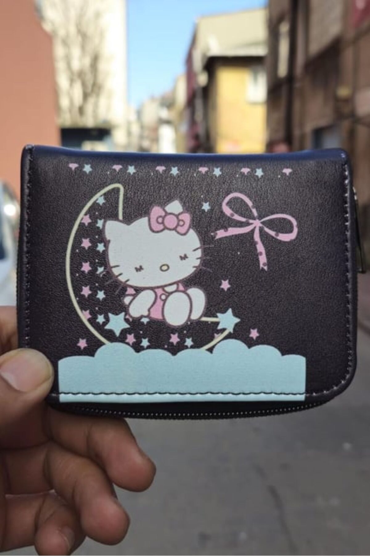 Karakedi Hello Kitty Ay ve Yıldızlar Kısa Cüzdan