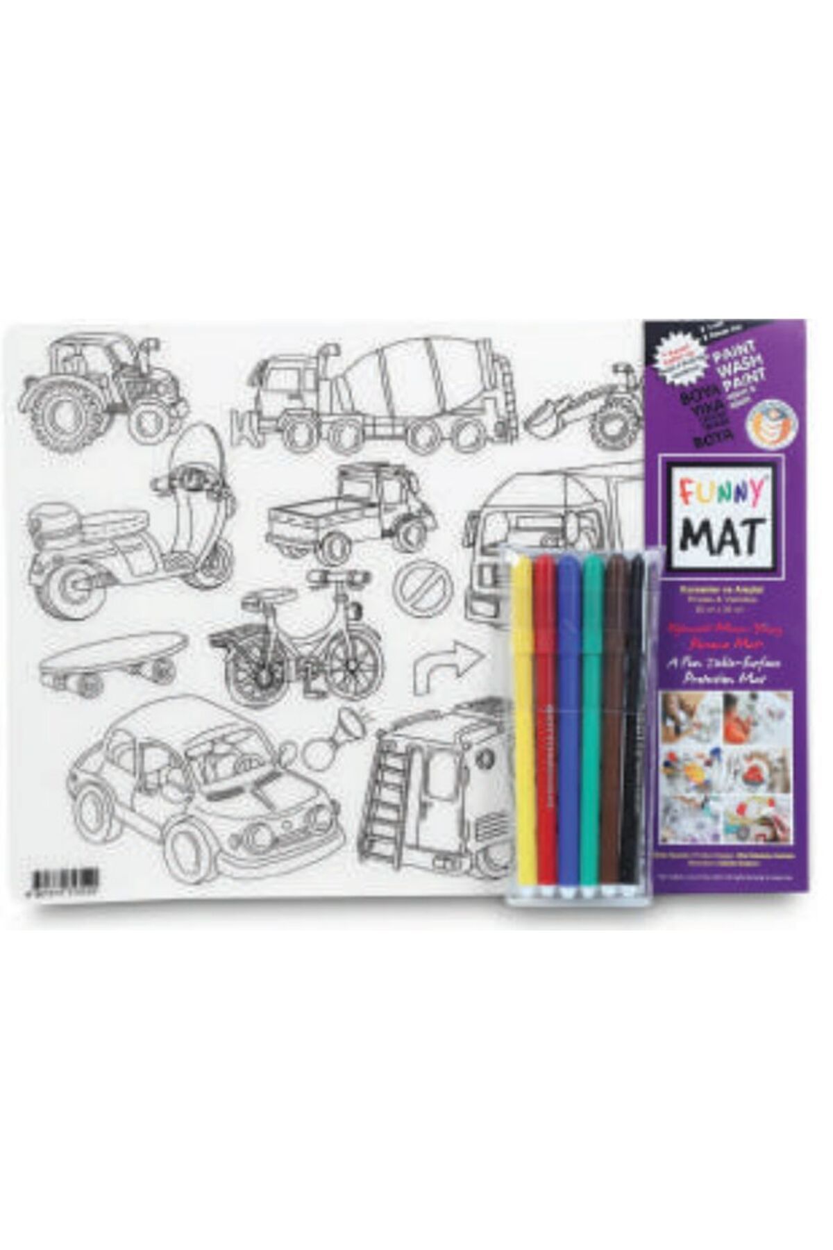 Destek Yayınları Funny Mat Korsanlar Ve Araçlar 6Lı Kalem Hediyeli 25 x 35 cm