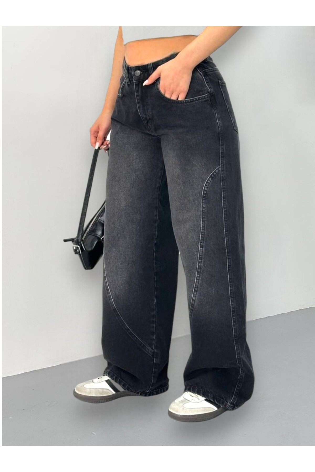 KOTOLOG Y2k Dikiş Detay Baggy Bol Paça Jean Yeni Sezon Trend