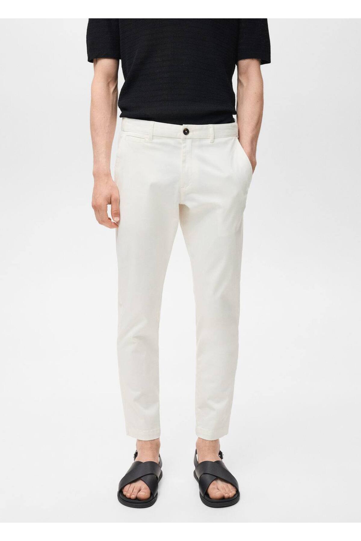 Prato Chino tapered cropped pantolon
