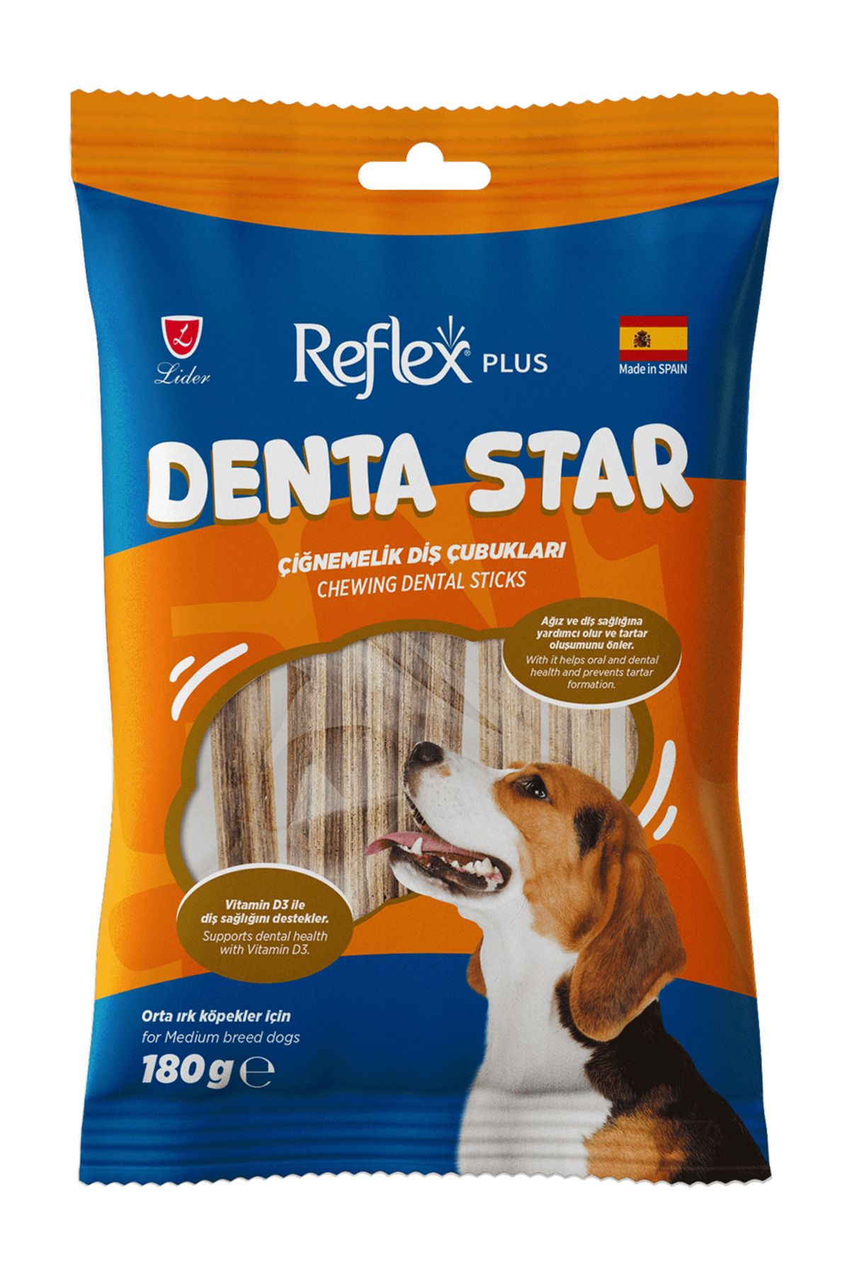 Reflex Dentastar / Çiğnemelik Diş Çubukları Orta Irk Yetişkin Köpek Ödül Maması