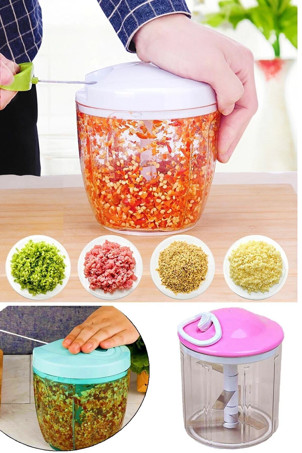 Hyd Ipli El Rondosu 5 Bıçaklı Çek Bırak Pratik Doğrayıcı