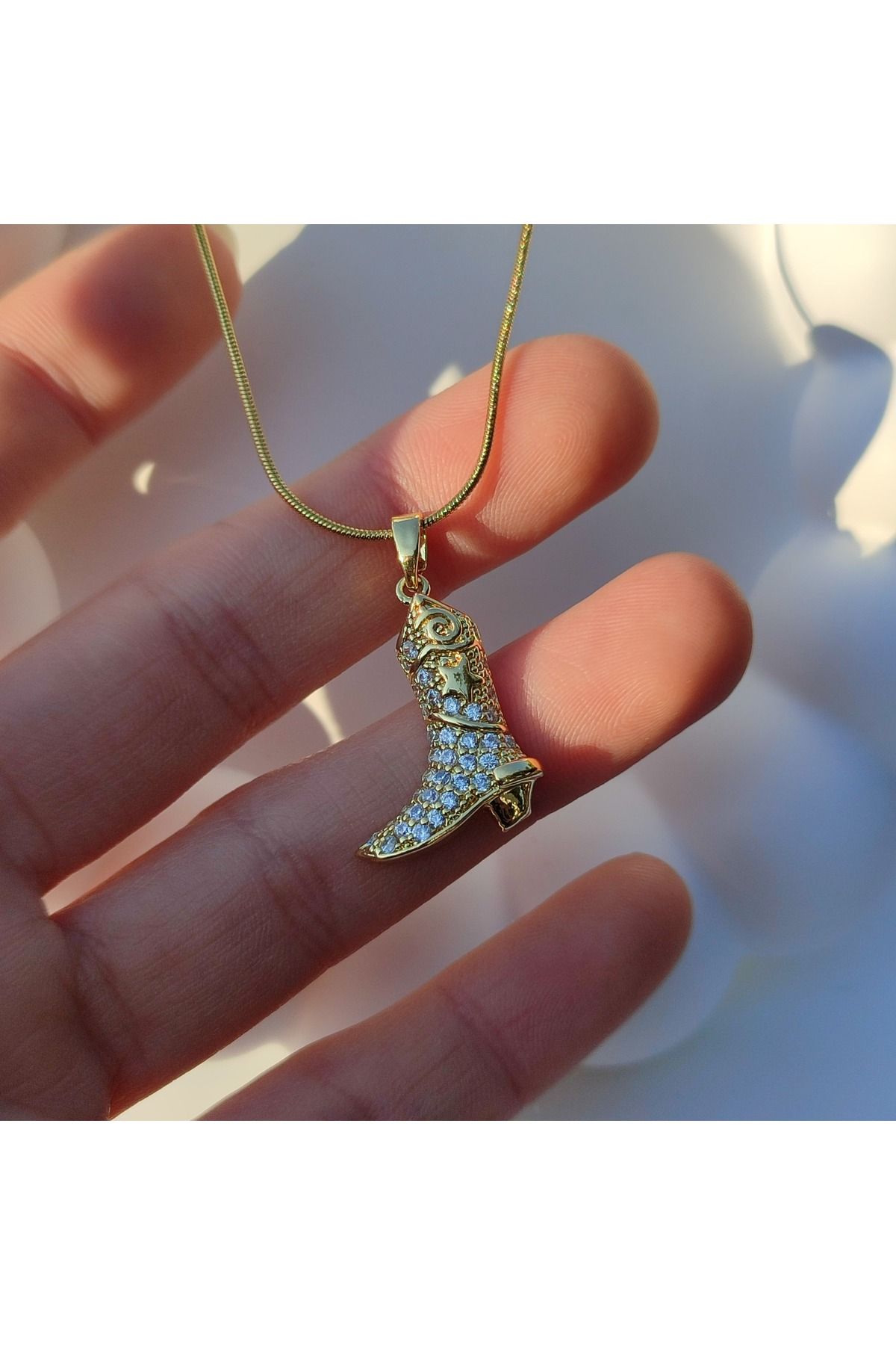 monvee VIP Çelik Kolye Çizme Model Gold Renk