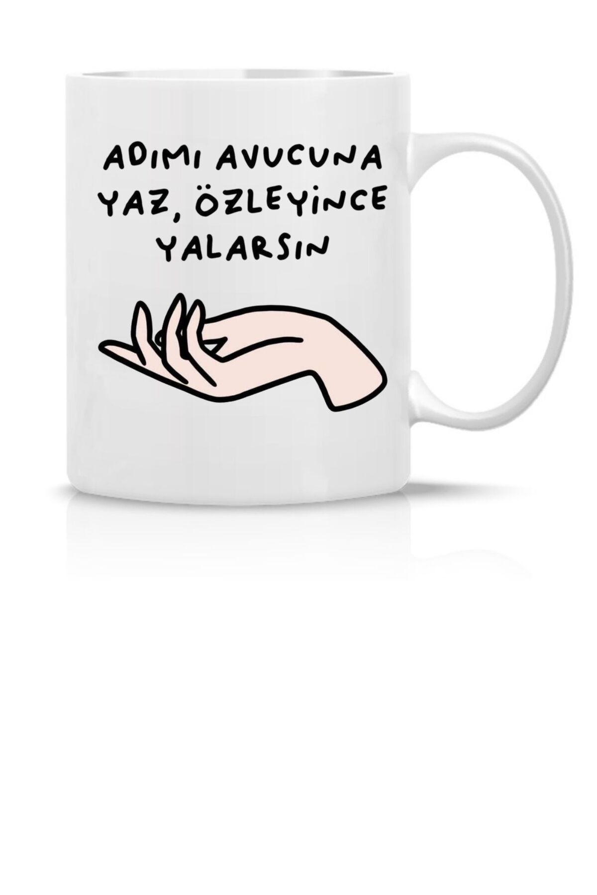 VANİLLA HANDESEVİM ADIMI AVCUNA YAZ ÖZLEYİNCE YALARSIN BASKILI KUPA