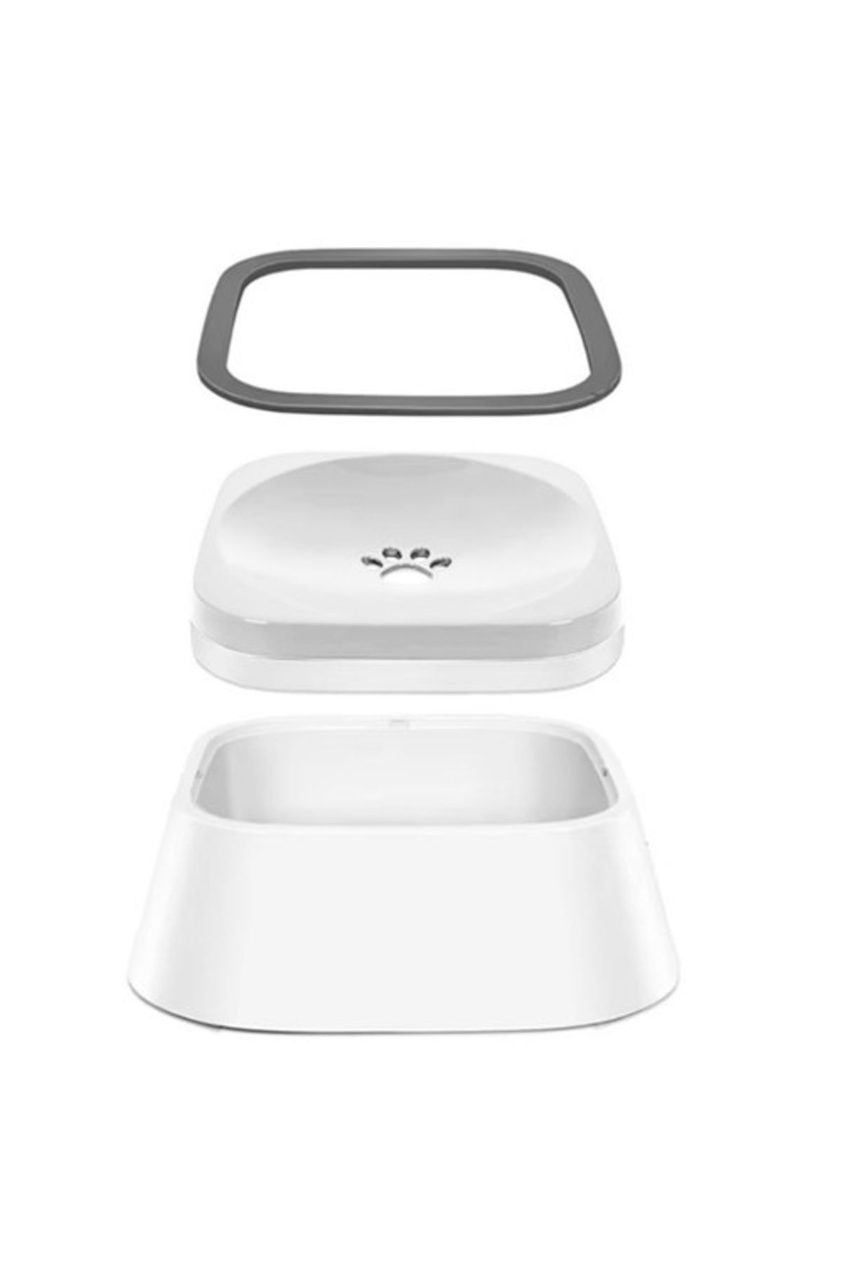 zola-Set bol apa pentru animale,antistropire/portabil, garnitura detasabile, 1.5 l,22x21.5x 8cm, alb/gri 7