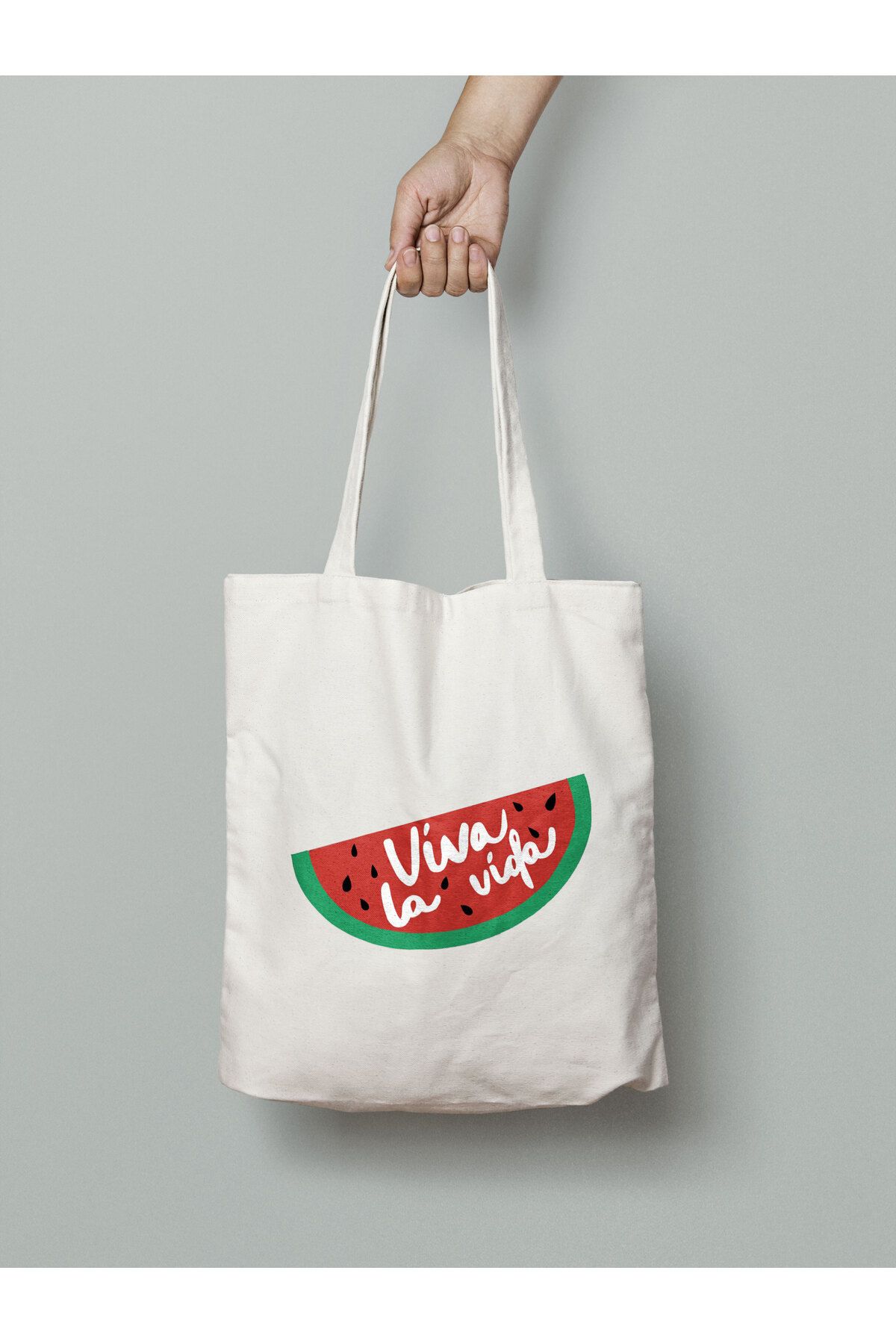 Akumastik Twinkling Watermelon Viva La Vida Karpuz Kdrama Bez Çanta 35x40cm - Rozet Hediyeli