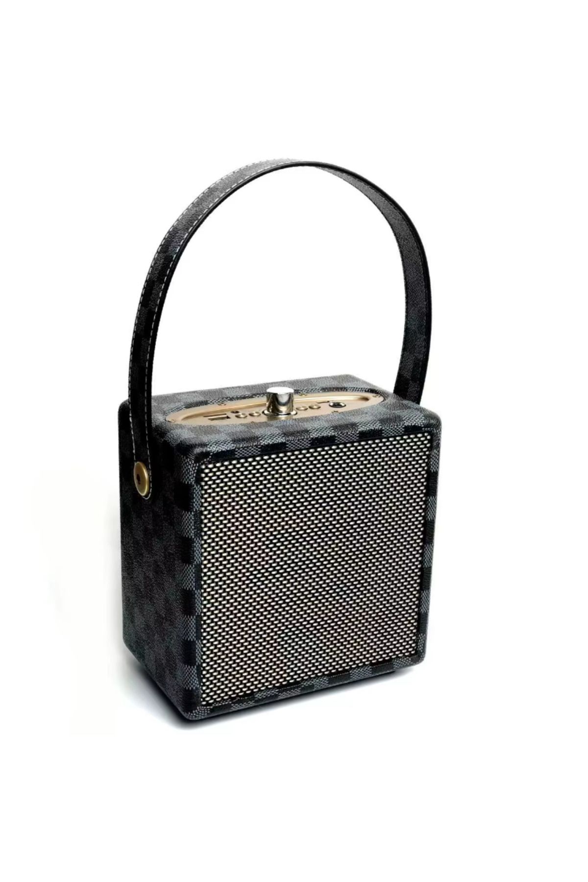 güvenlisepet X2 Retro Bass Stereo Wireless Bluetooth Hoparlör FM/AUX/USB/TF Giriş 10 W Müzik Çalar Deri Kaplama