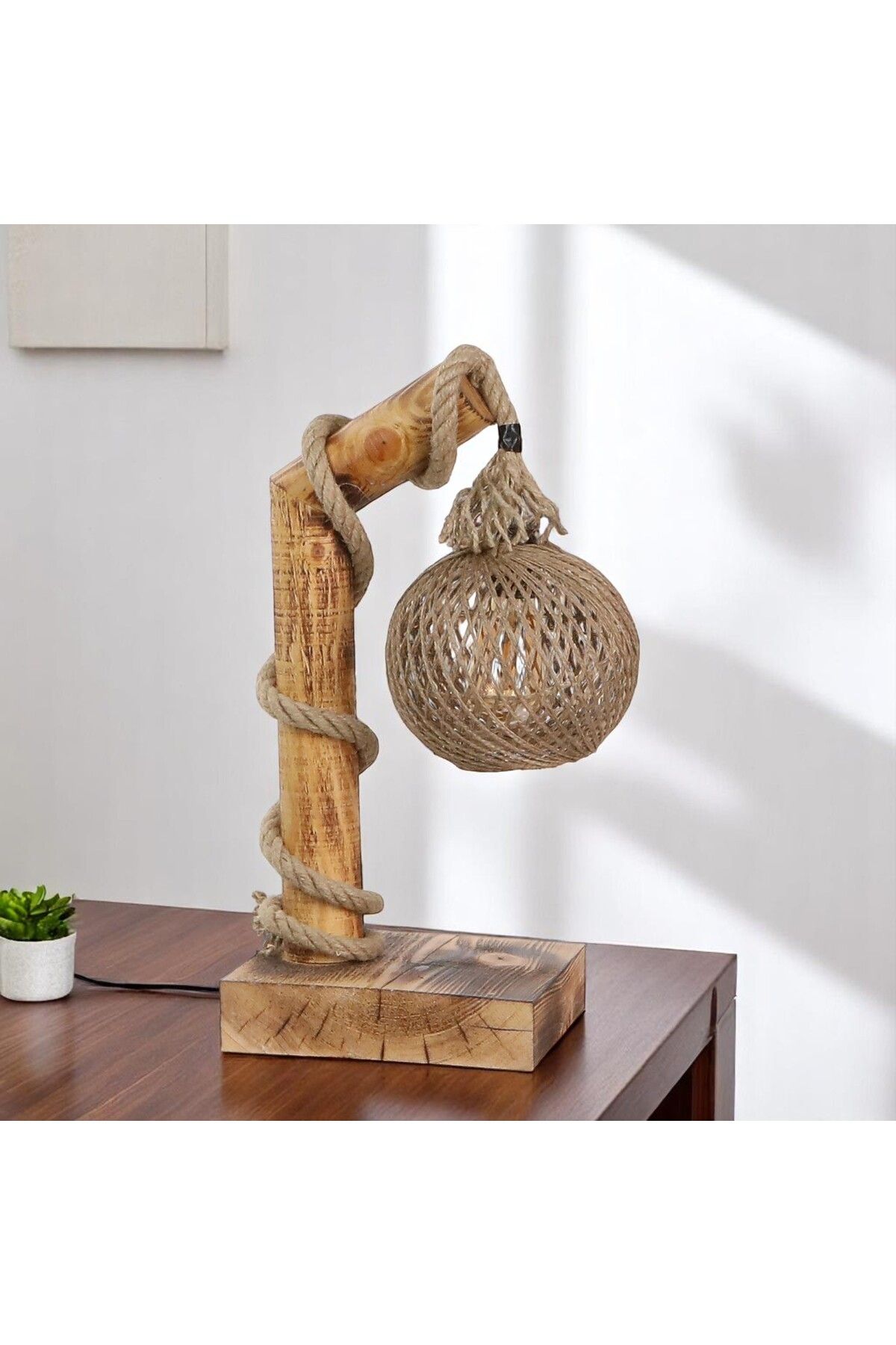 Home Ağaç Çalışma Lambası Dekoratif Masaüstü Lambası Doğal Ahşap Gece Lambası Ahşap Dekoratif Lamba