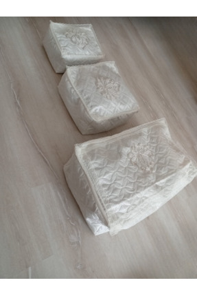 Butik 3'lü JAKARLI HİLAL KUMAŞ BOHÇA SÖZ NİŞAN HURCU