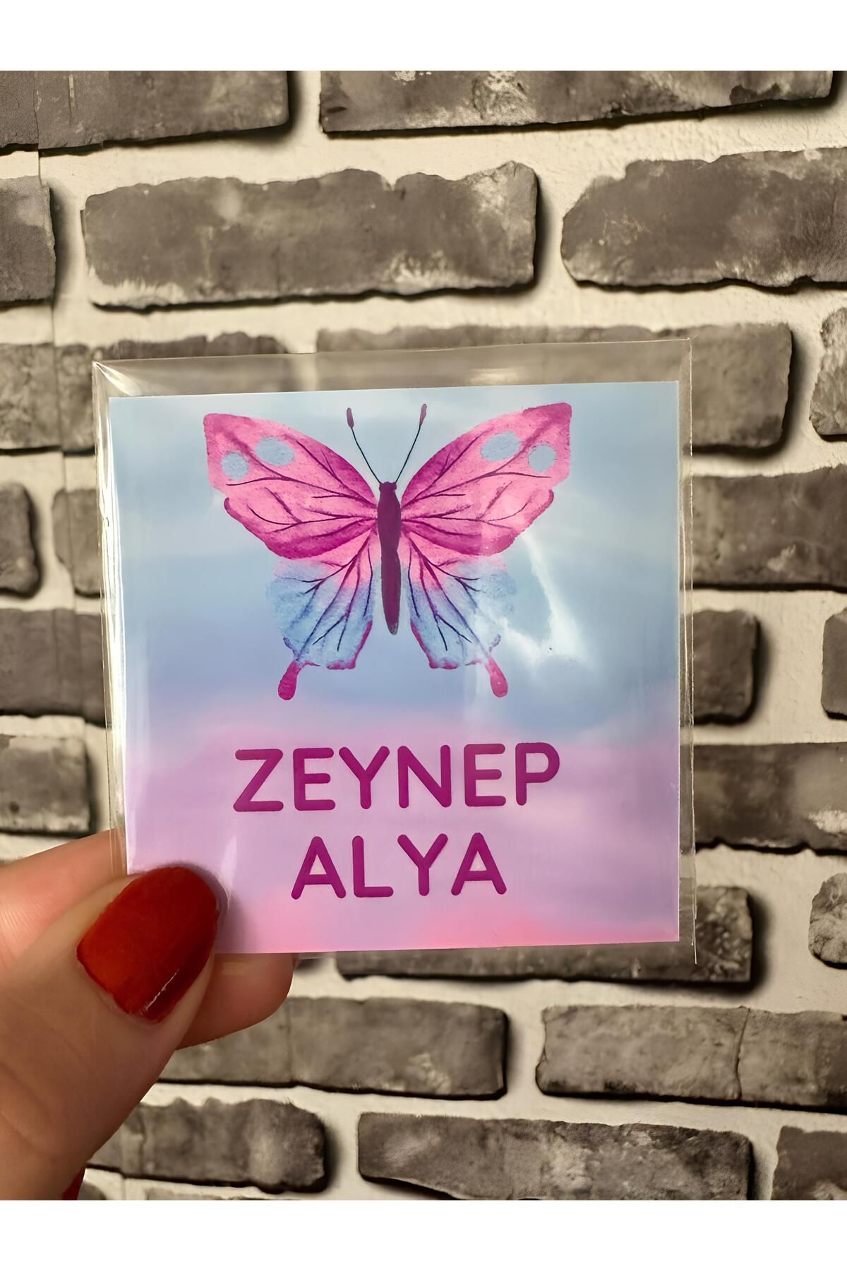 Renkia Studio Kişiye Özel 12’li Kelebek Tasarımlı Magnet Seti – Bebek Doğum Hediyeliği