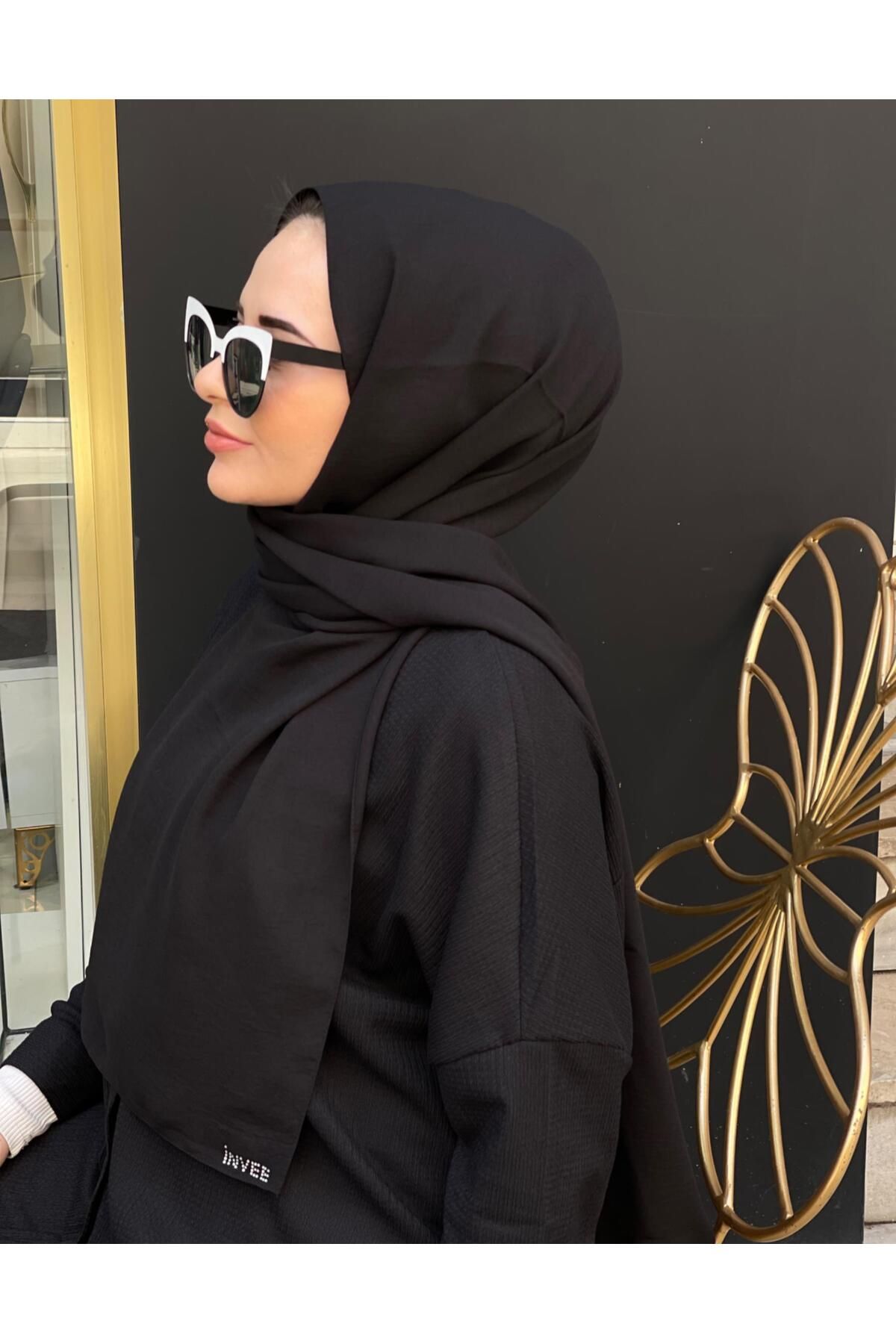 Perla Scarf & More İnvee Caz Şal Siyah