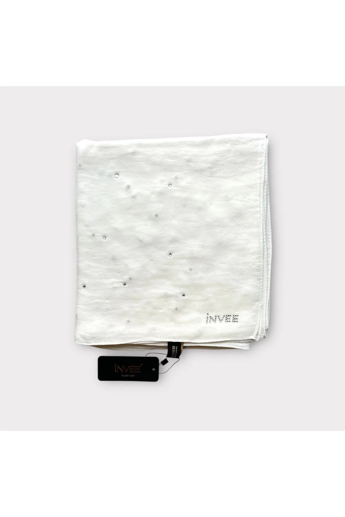 Perla Scarf & More İnvee Taşlı Caz Şal Ekru