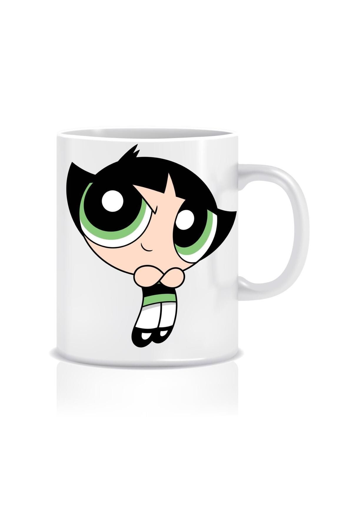 Puficca Tasarım Power Puff Girls Buttercup Baskılı Kupa Bardak