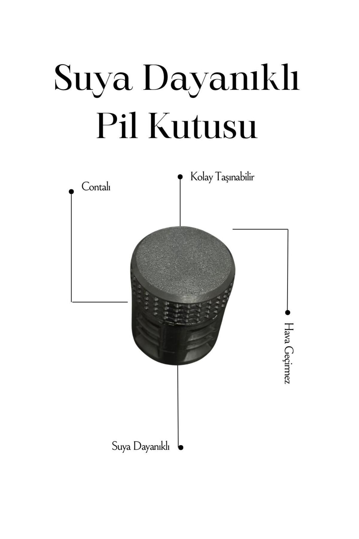 ESL Decor AAA (İnce) Pil İçin Suya Dayanıklı-Hava Geçirmez-Contalı- Kolay Taşınabilir Pil Saklama Kutusu