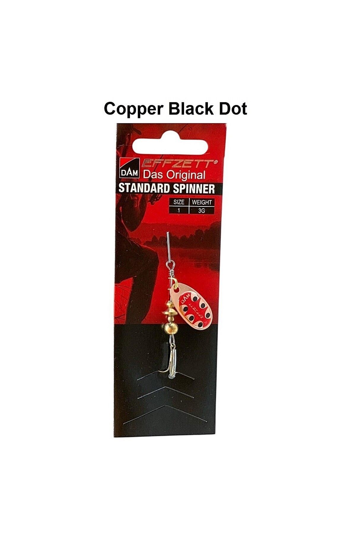 DAM Effzett Standard Spinner 3gr 1 Numara Döner Kaşık Copper Black Dot