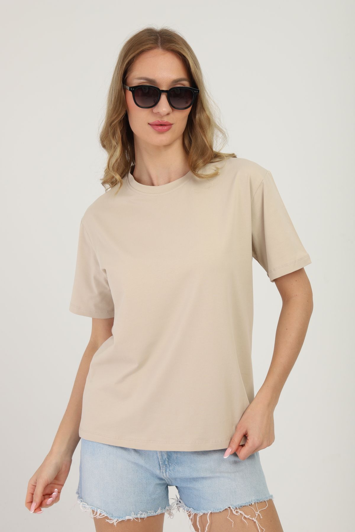onetwothree One Two Three Kadın T-shirt %95 Koton %5 Elestan