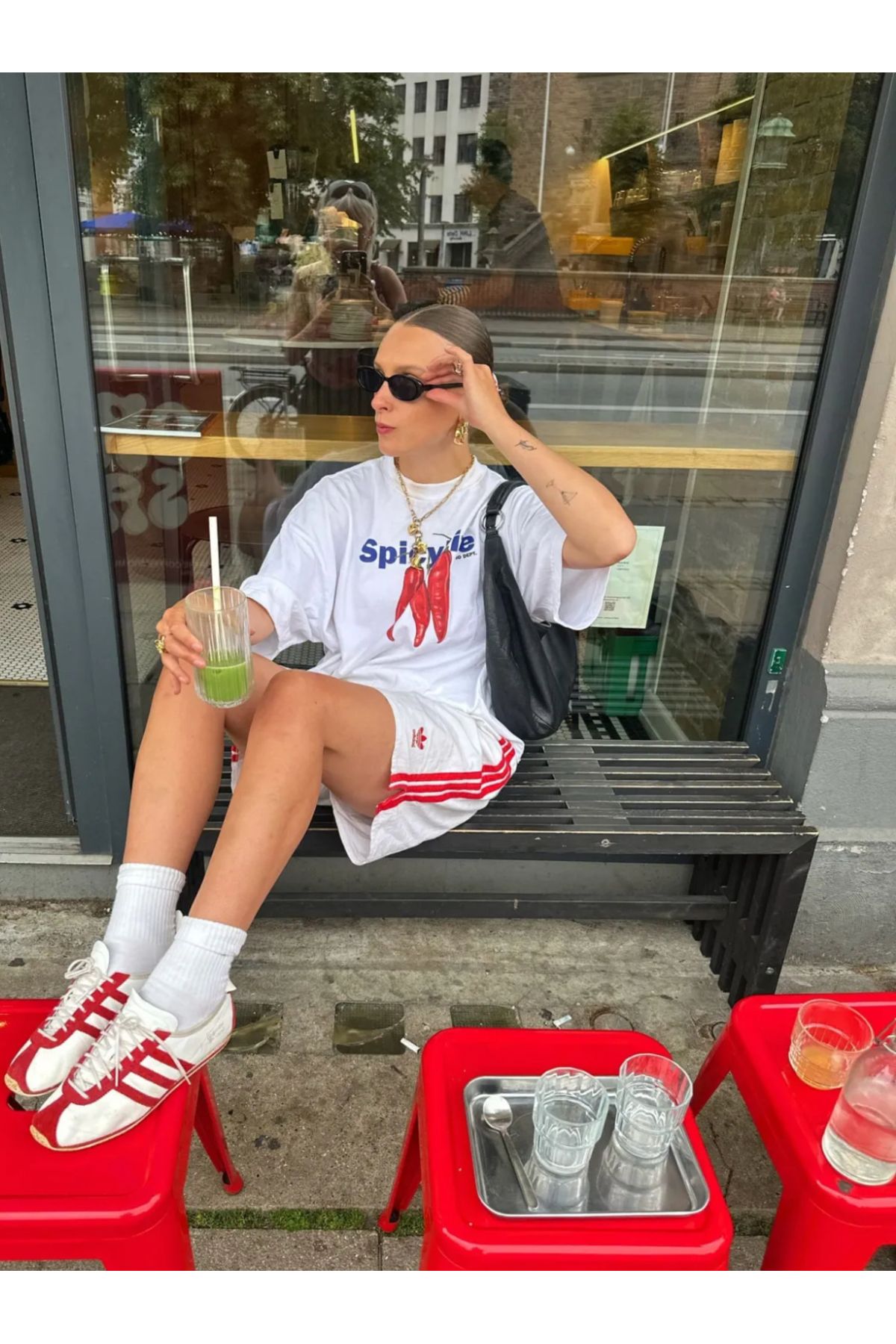 TRENDPUNKY SPICY LIFE BİBER BASKILI YAZLIK YAZ TEMALI OVERSİZE T-SHİRT