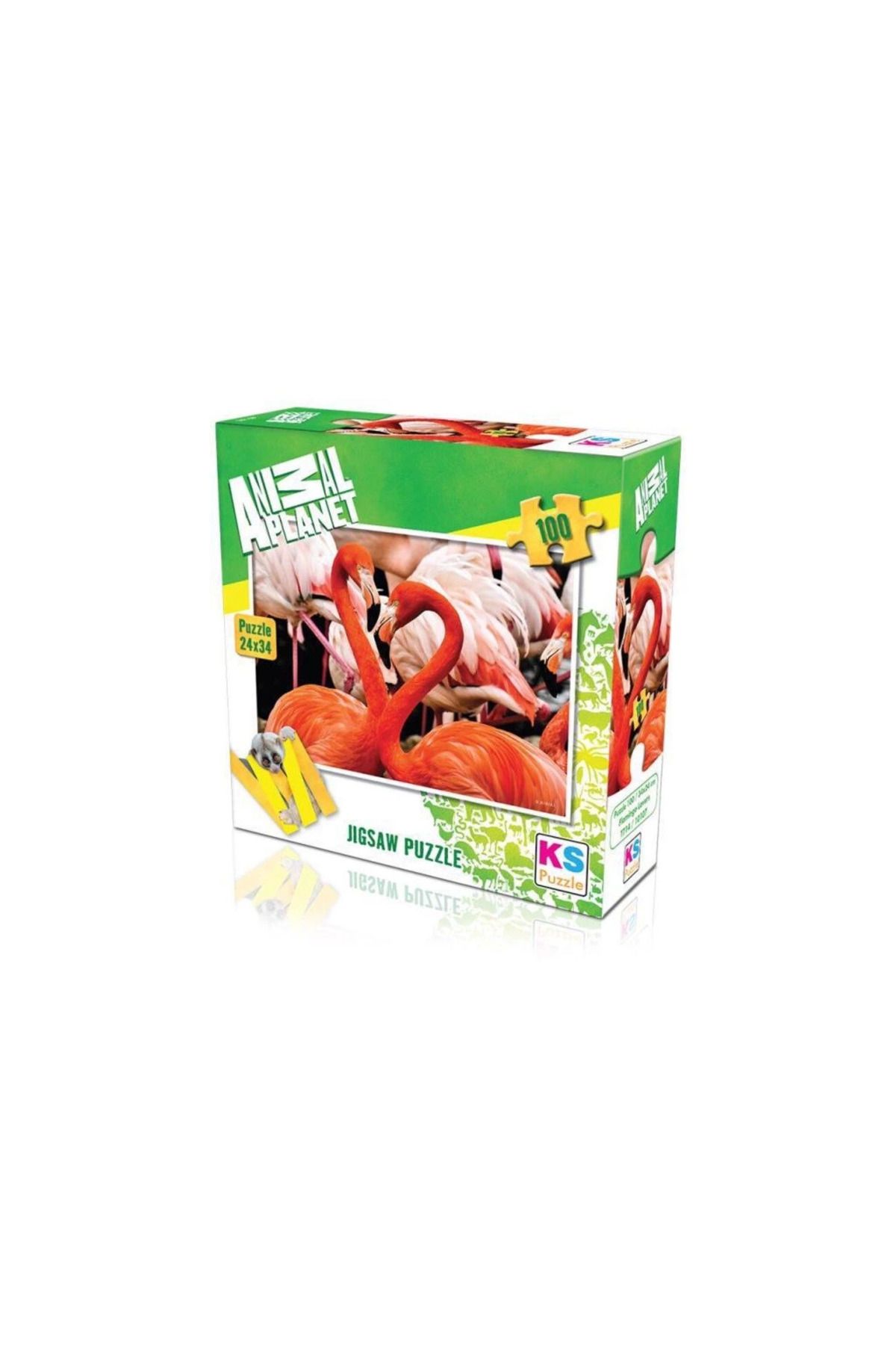 ÇAVDAR KS Puzzle 100 Parça Animal Planet Flamingolar