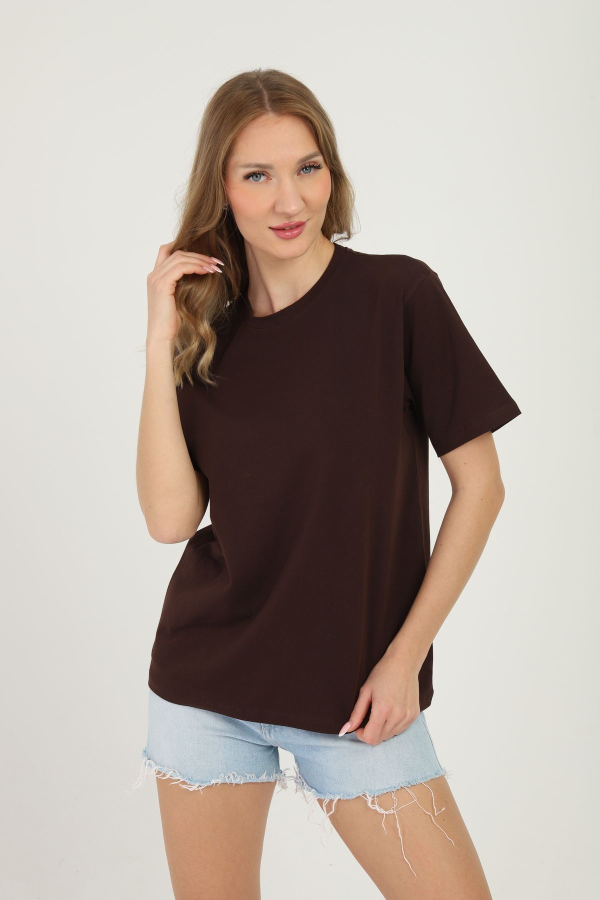 onetwothree One Two Three Kadın T-shirt %95 Koton %5 Elestan