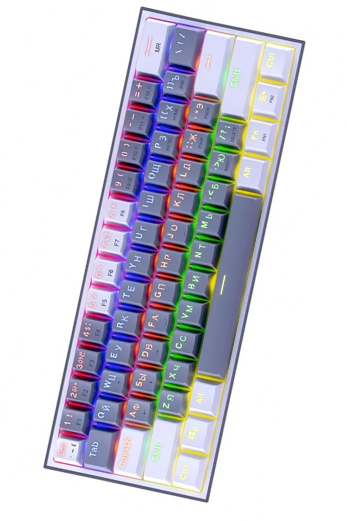 TechnoStation Masada Yer Kaplamayan Küçük Boy Kablosuz Mekanik Klavye Çoklu Işık Modlu Mekanik Klavye Gamer
