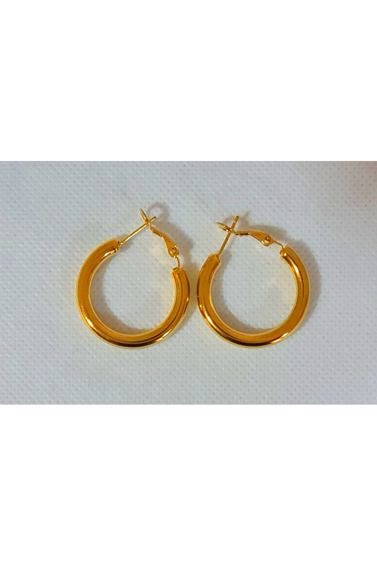 Store 316l Halka Paslanmaz Çelik Gold Küpe