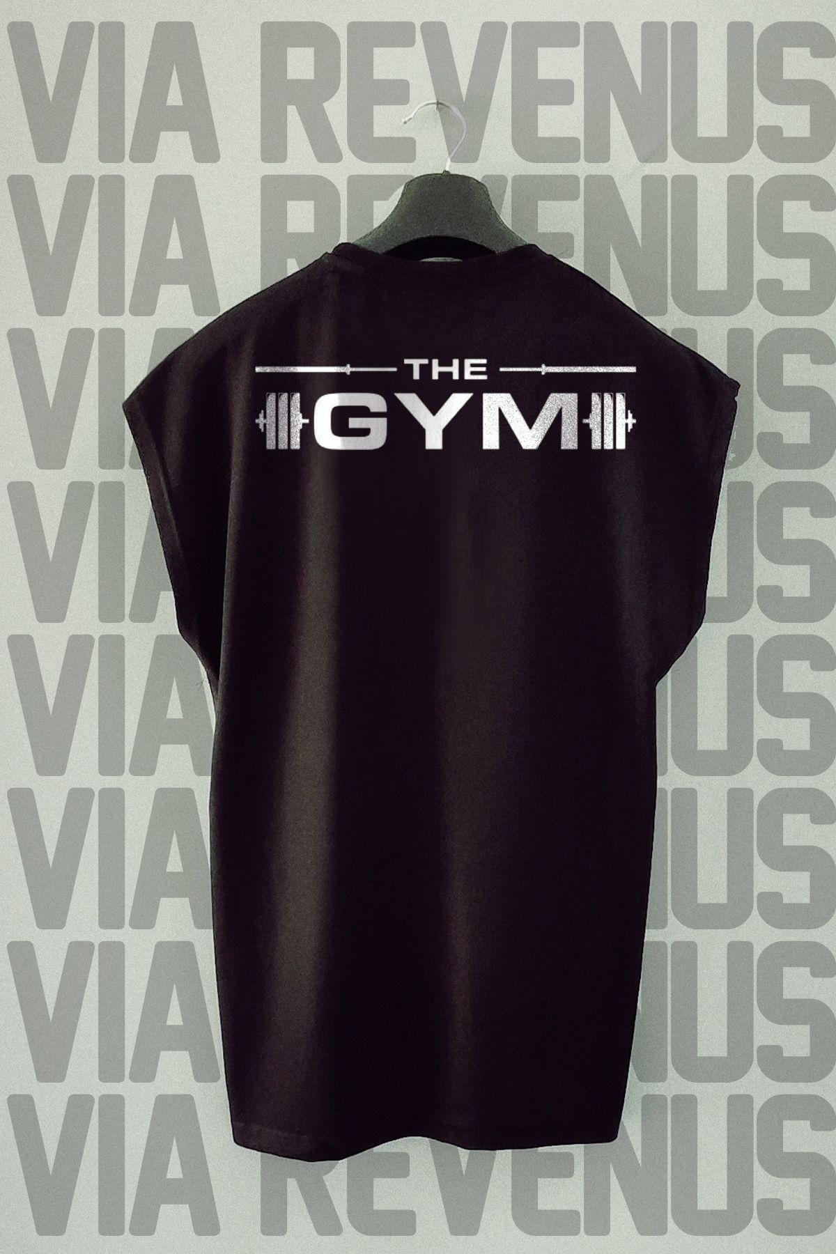 Vordevia The Gym Sırt Baskılı Sıfır Kollu Bisiklet Yaka Spor Tshirt
