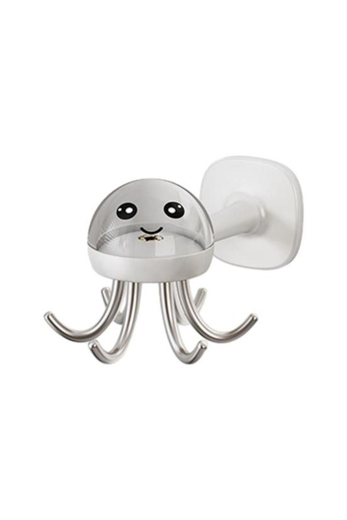 OEM Suport Cuier Pentru Perete, Model Caracatita, Adeziv, 10 X 8.5 Cm, 6 Brate, Alb Unisex - 10