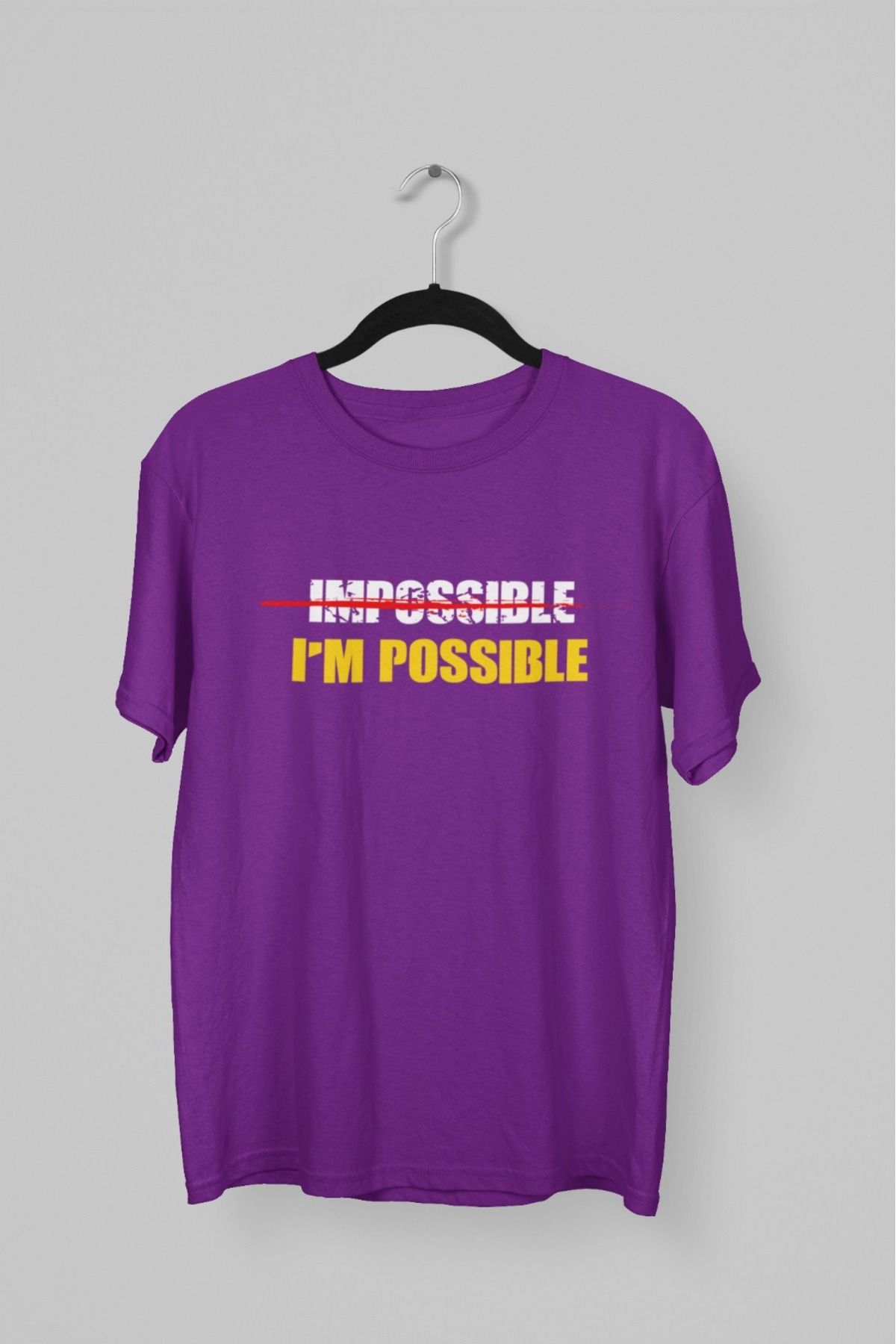Butik ERKEK/KADIN -IMPOSSIBLE- TRANSFER BASKILI YUVARLAK YAKA KISA KOL TİŞÖRT