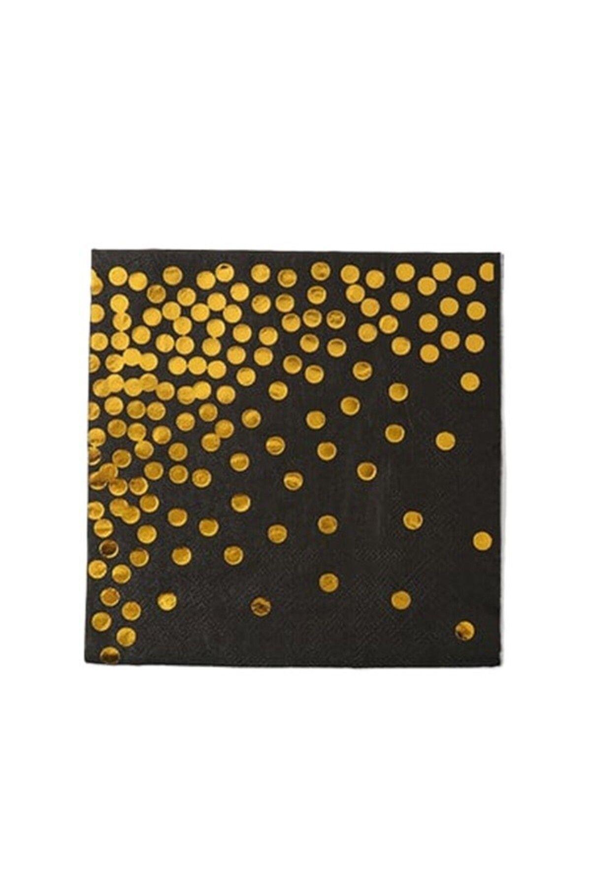 OEM Set 20 De Servetele De Masa, Imprimeu Cu Buline Aurii, Din Hartie, 17 X 17 Cm, Negru Unisex - 10